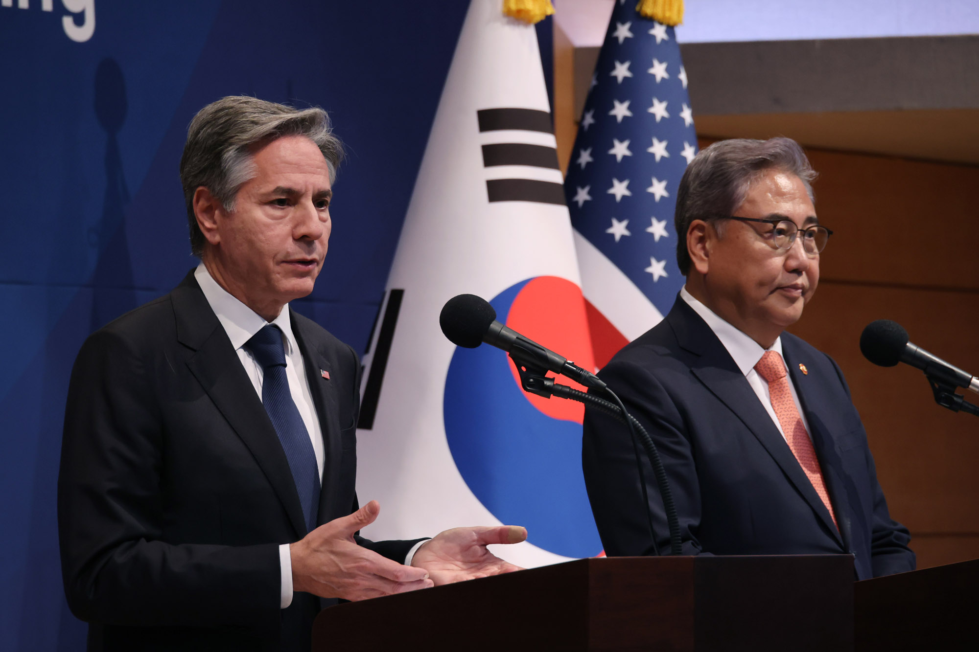 한미 외교장관회담 공동기자회견 토니블링컨 박