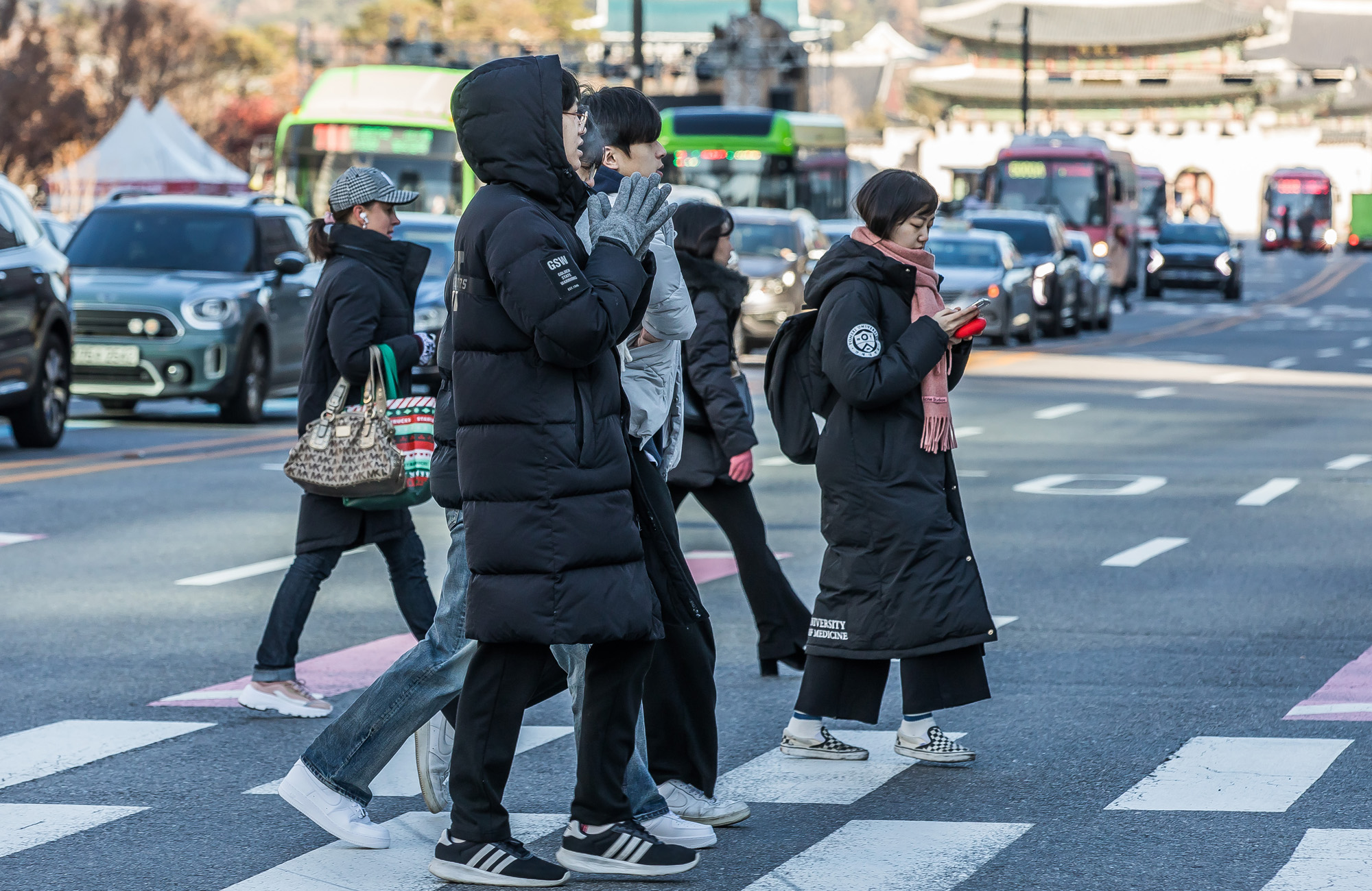 사회;계절;겨울;한파;한파스케치;강추위;출근길한파;강추위스케치;광화문한파