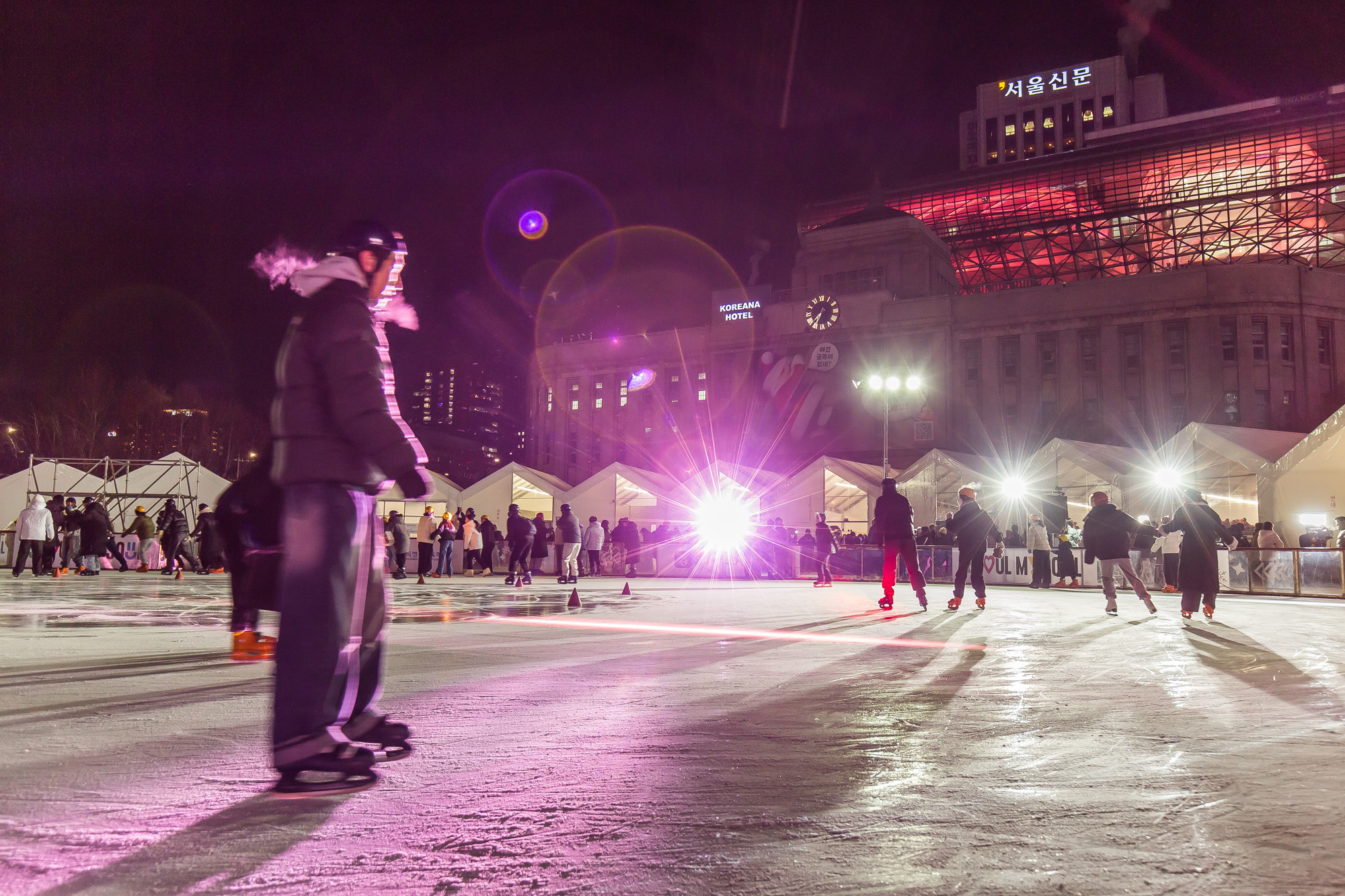 사회;겨울;계절;스케이트장;서울광장스케이트장개장;시청광장스케이트장