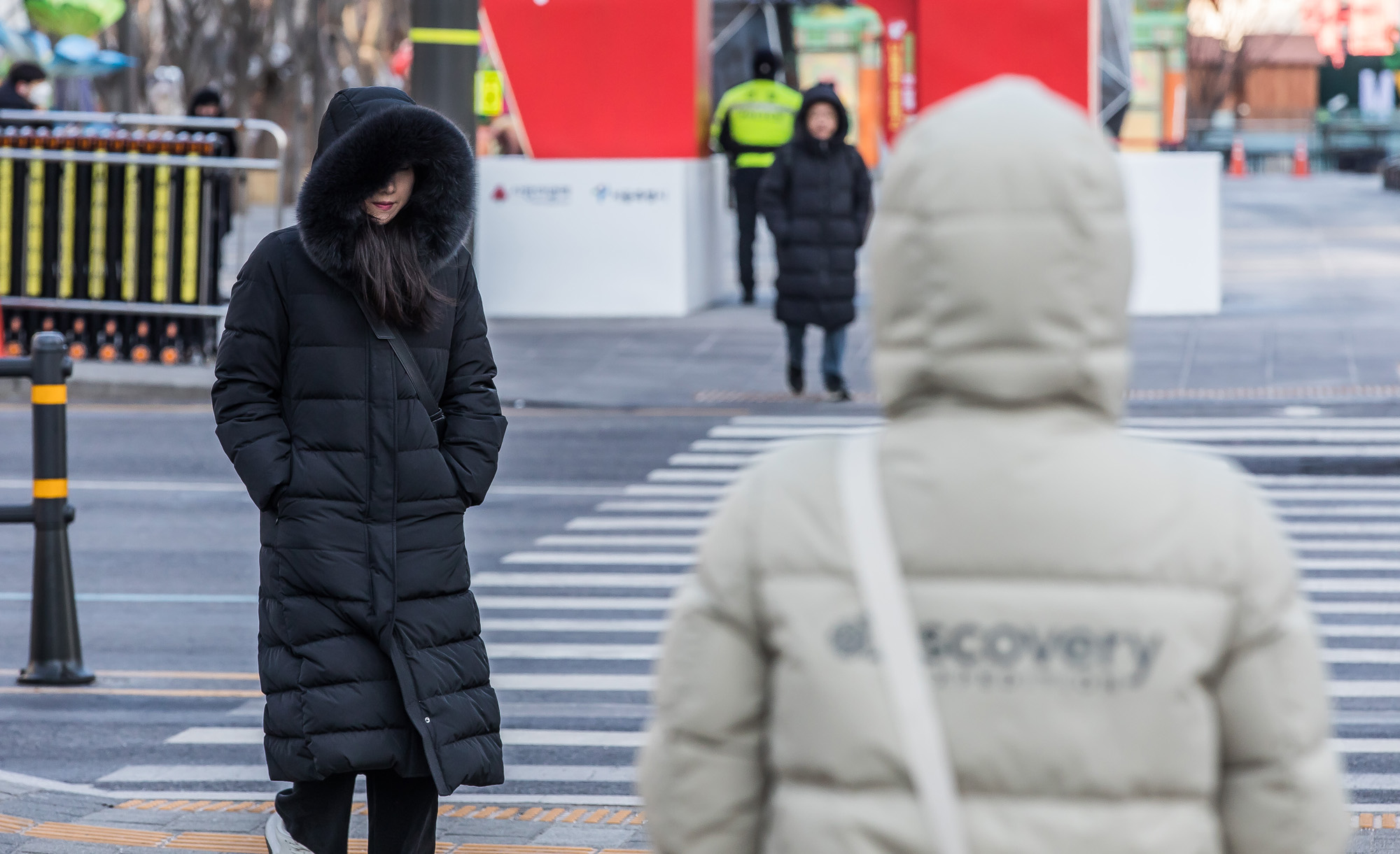 사회;날씨;겨울;겨울스케치;한파;최강한파;한파속출근길;광화문네거리;출근길스케치