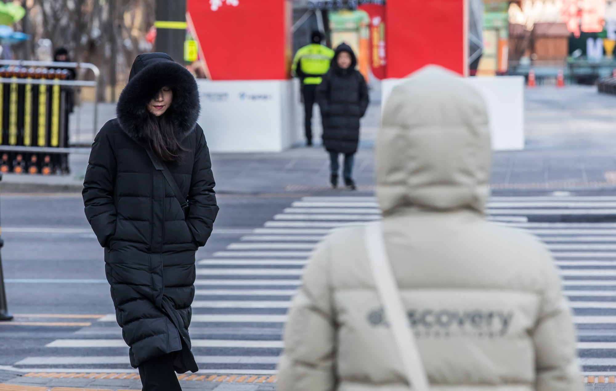 사회;날씨;겨울;겨울스케치;한파;최강한파;한파속출근길;광화문네거리;출근길스케치