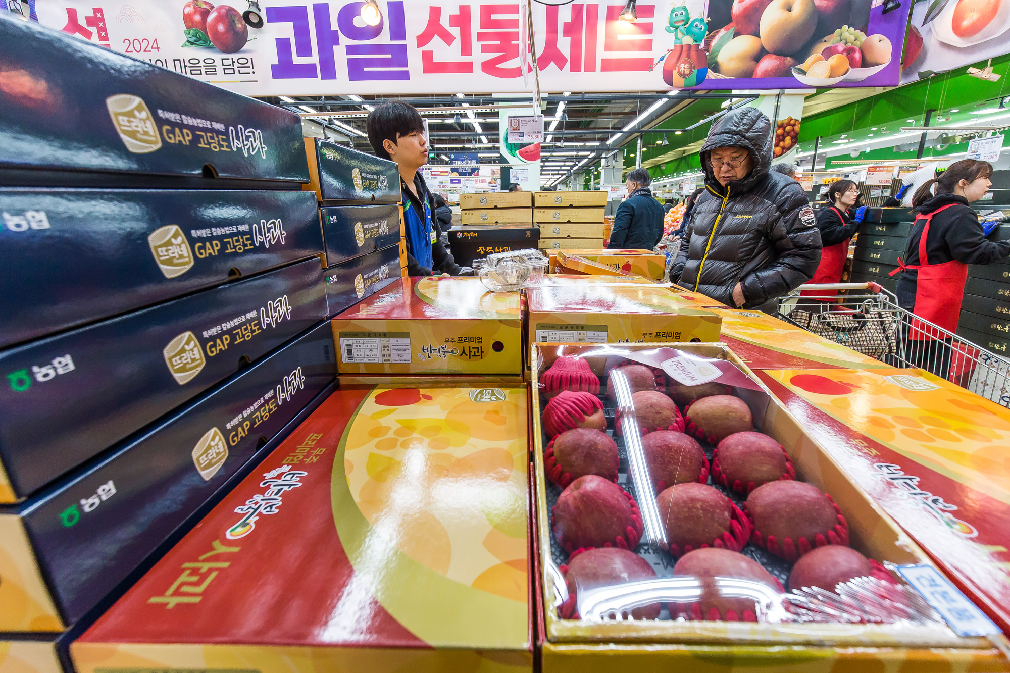 사회;세태;명절;설날;구정;설선물세트;설과일선물세트;설장바구니물가;농협하나로마트양재점