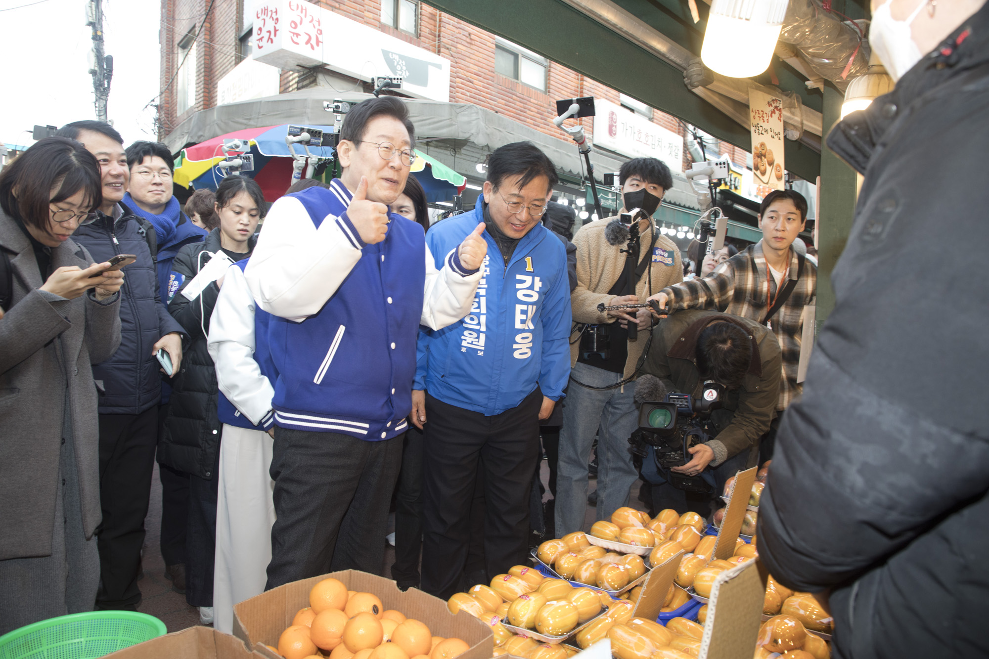 정치;정당;더불어민주당;이재명;용산;용문시장