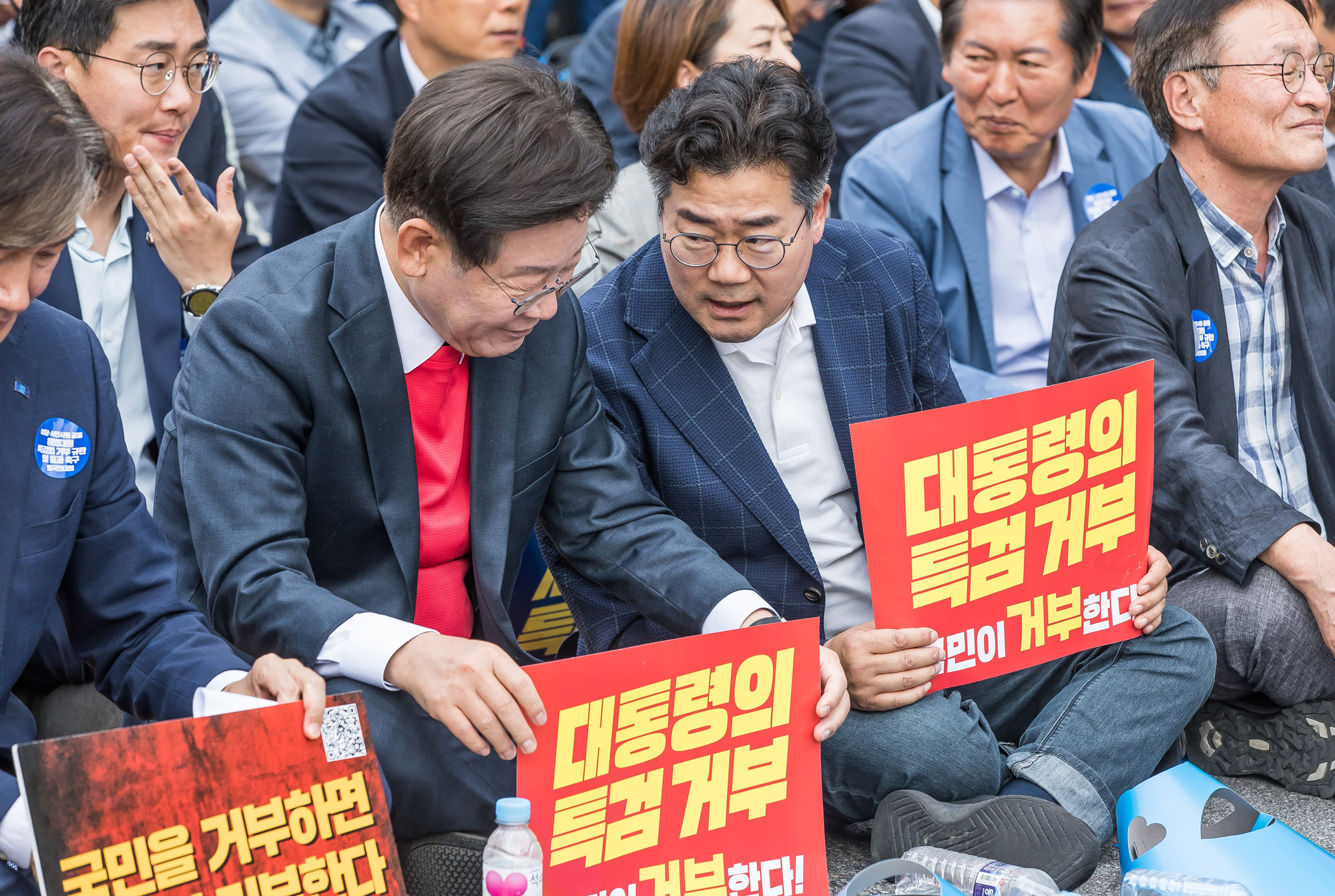 사회;집회;시위;정치;정당;범야당;더불어민주당;민주당;정의당;새로운미래;기본소득당;진보당;조국혁신당;사회민주당;해병대원특검법거부규탄;채상병특검법통과촉구;이재명;조국;해병대원특검법 거부 규탄 및 통과 촉구 범국민