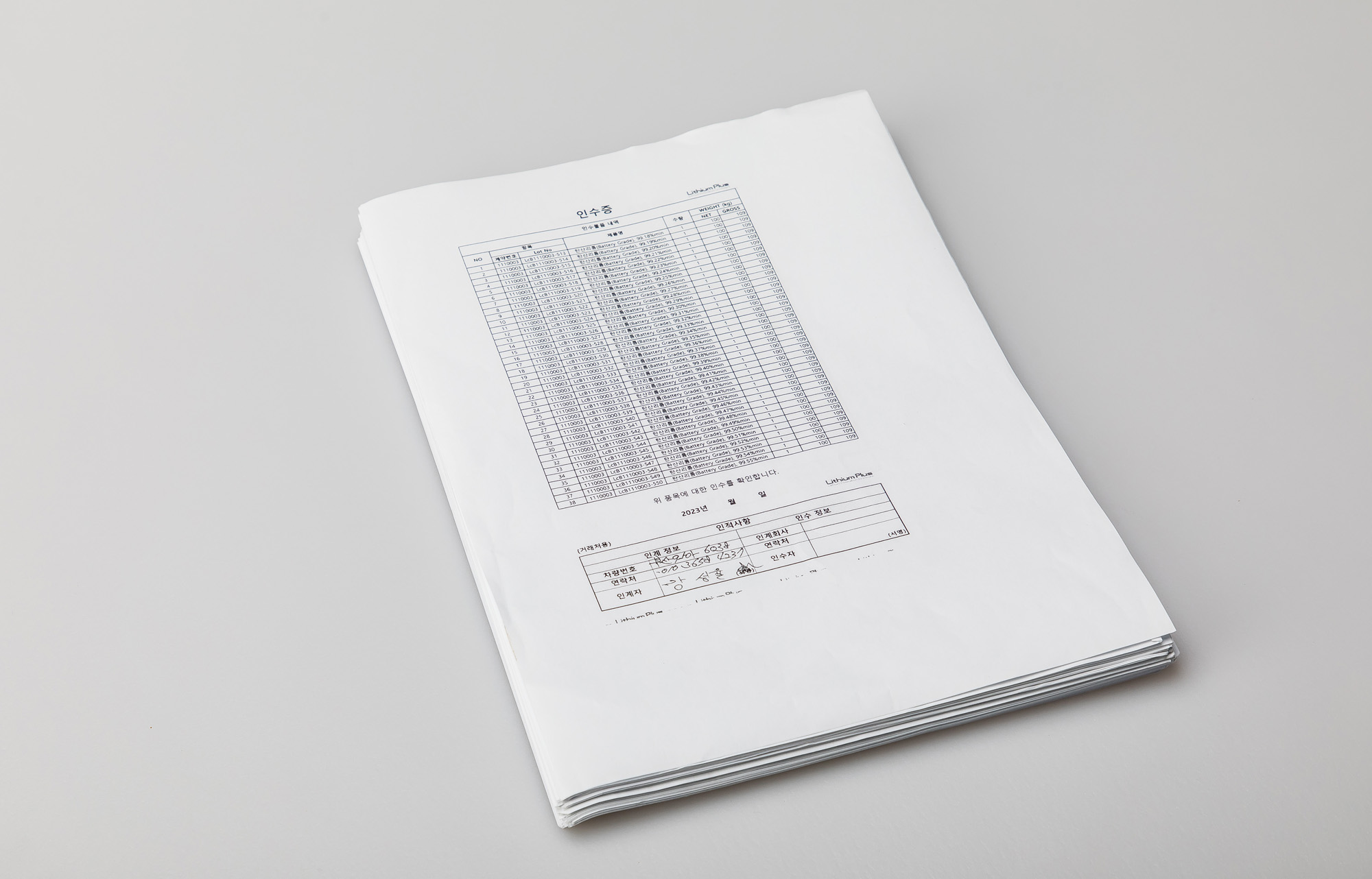 사회;문건;리튬플러스;리튬플러스인수증;탄산리튬