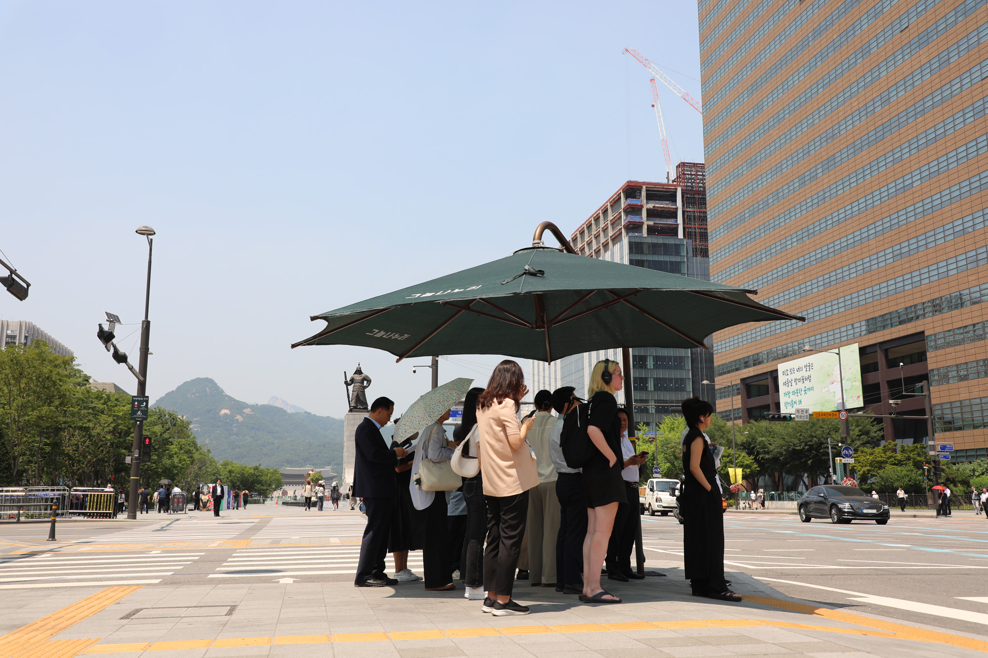 사회;날씨;무더위;폭염주의보;여름폭염;광화문그늘막