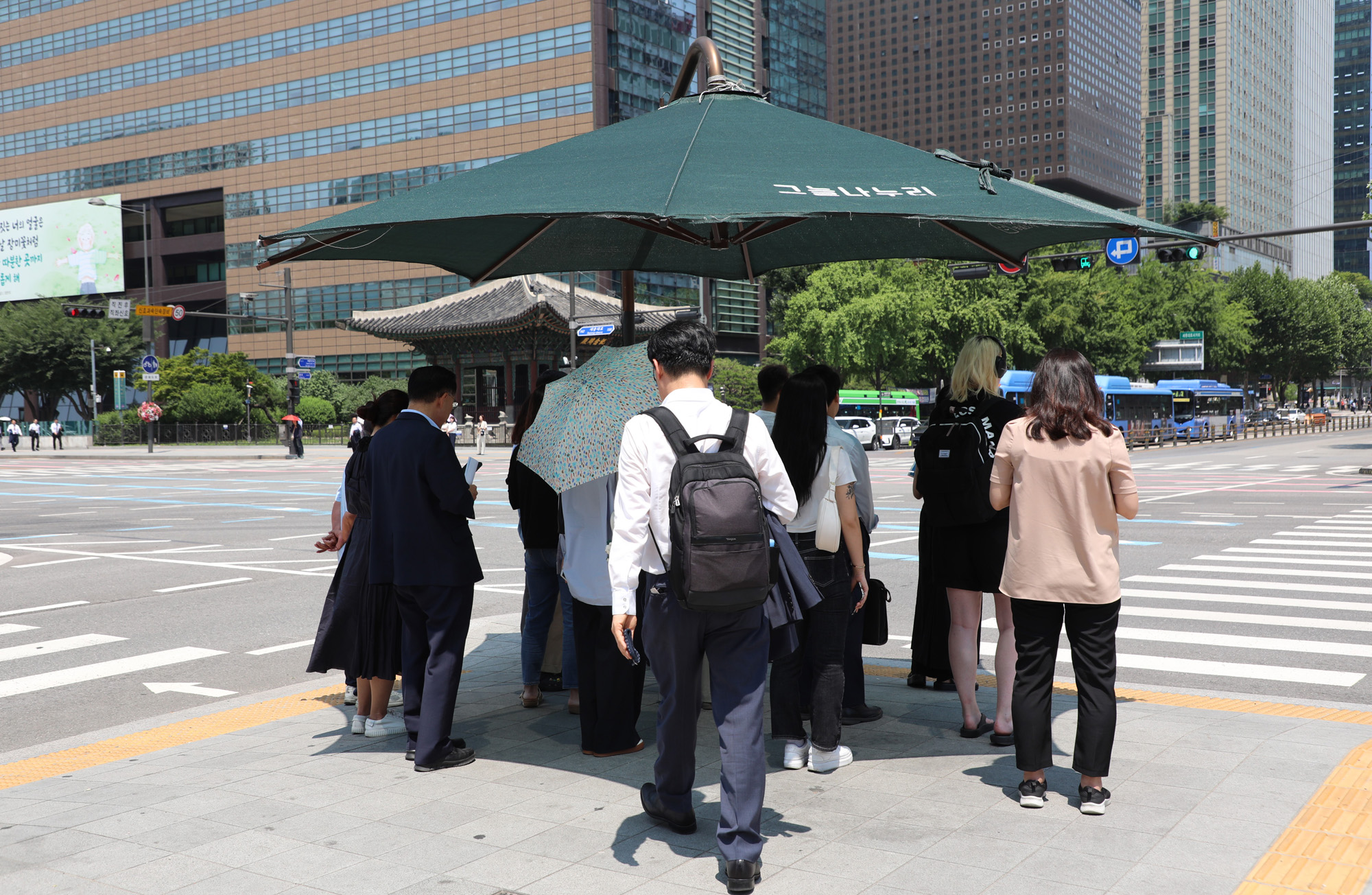 사회;날씨;무더위;폭염주의보;여름폭염;광화문그늘막