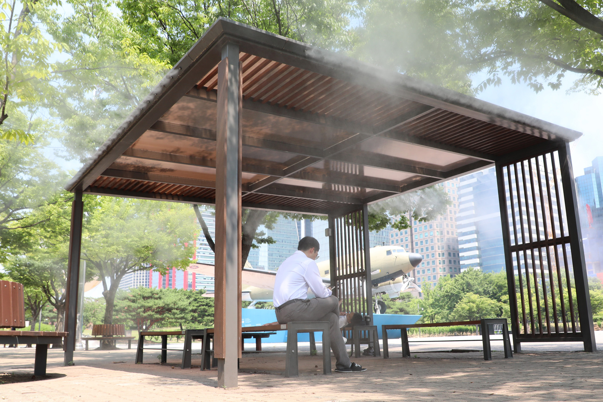 사회;날씨;무더위;폭염주의보;여름폭염;여의도공원;쿨링포그