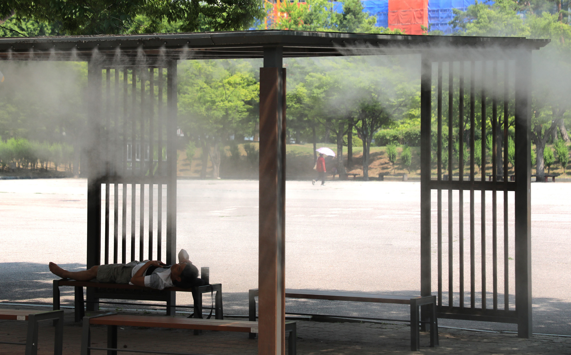 사회;날씨;무더위;폭염주의보;여름폭염;여의도공원;쿨링포그