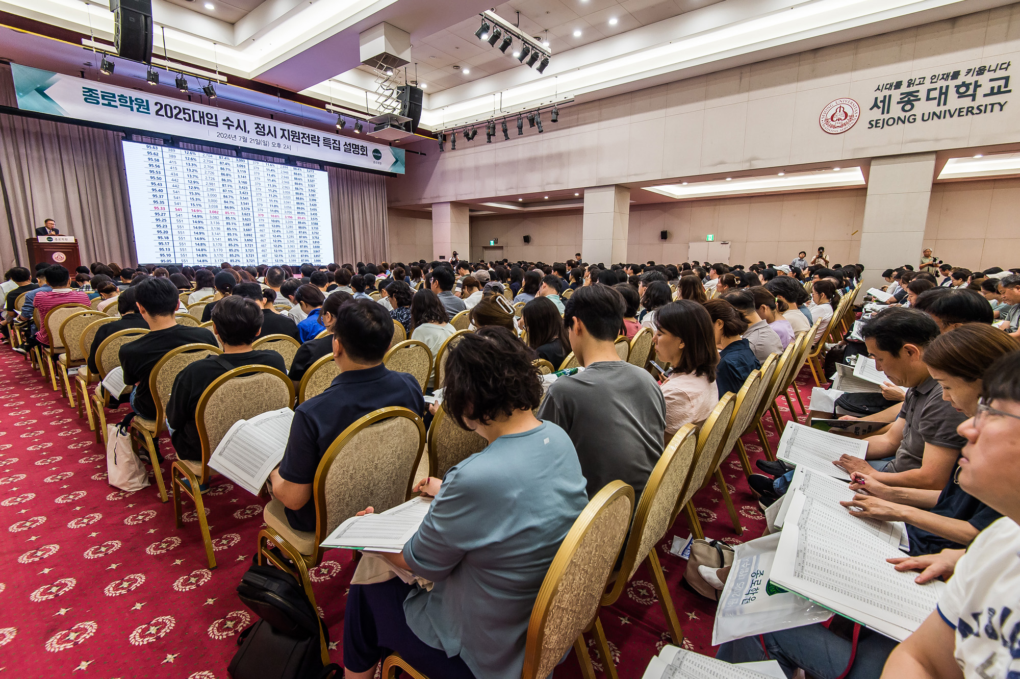 교육;대입;수능;대학수학능력시험;2025수능;종로학원;대입수시정시지원전략특집설명회;세종대학교컨벤션센터;의대모집정원확대;입시정보설명회
