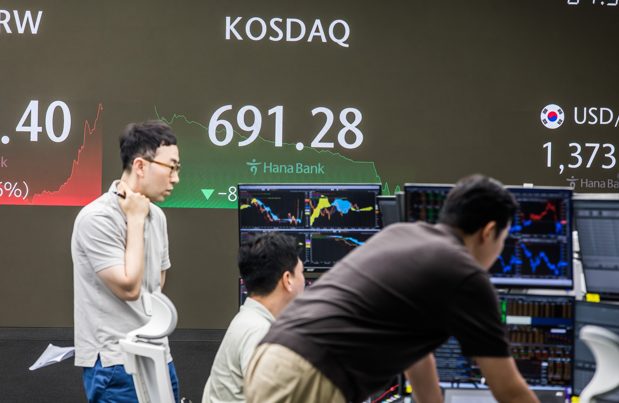 경제;주식;주가;코스피;코스닥;미국발경기침체공포;주가지수;주가급락;사이드카;서킷브레이커;하나은행딜링룸;주가폭락