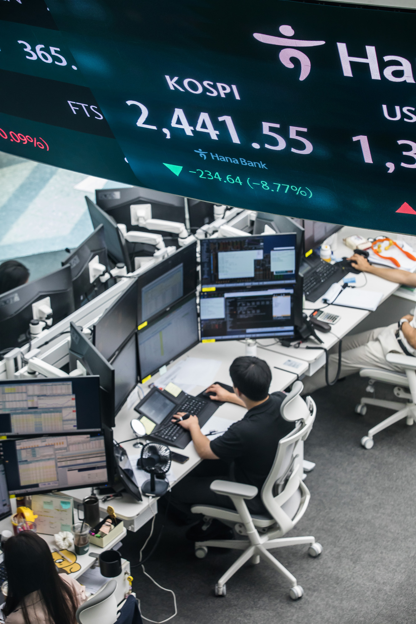 경제;주식;주가;코스피;코스닥;미국발경기침체공포;주가지수;주가급락;사이드카;서킷브레이커;하나은행딜링룸;주가폭락
