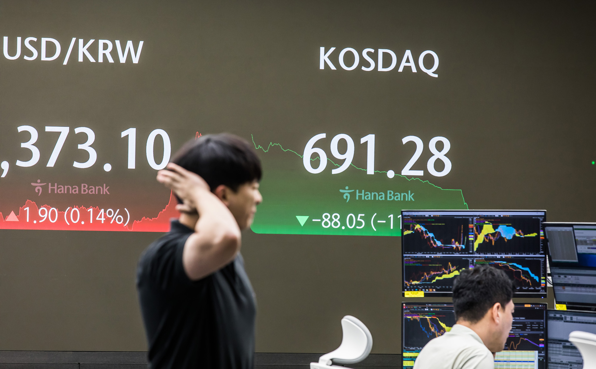 경제;주식;주가;코스피;코스닥;미국발경기침체공포;주가지수;주가급락;사이드카;서킷브레이커;하나은행딜링룸;주가폭락