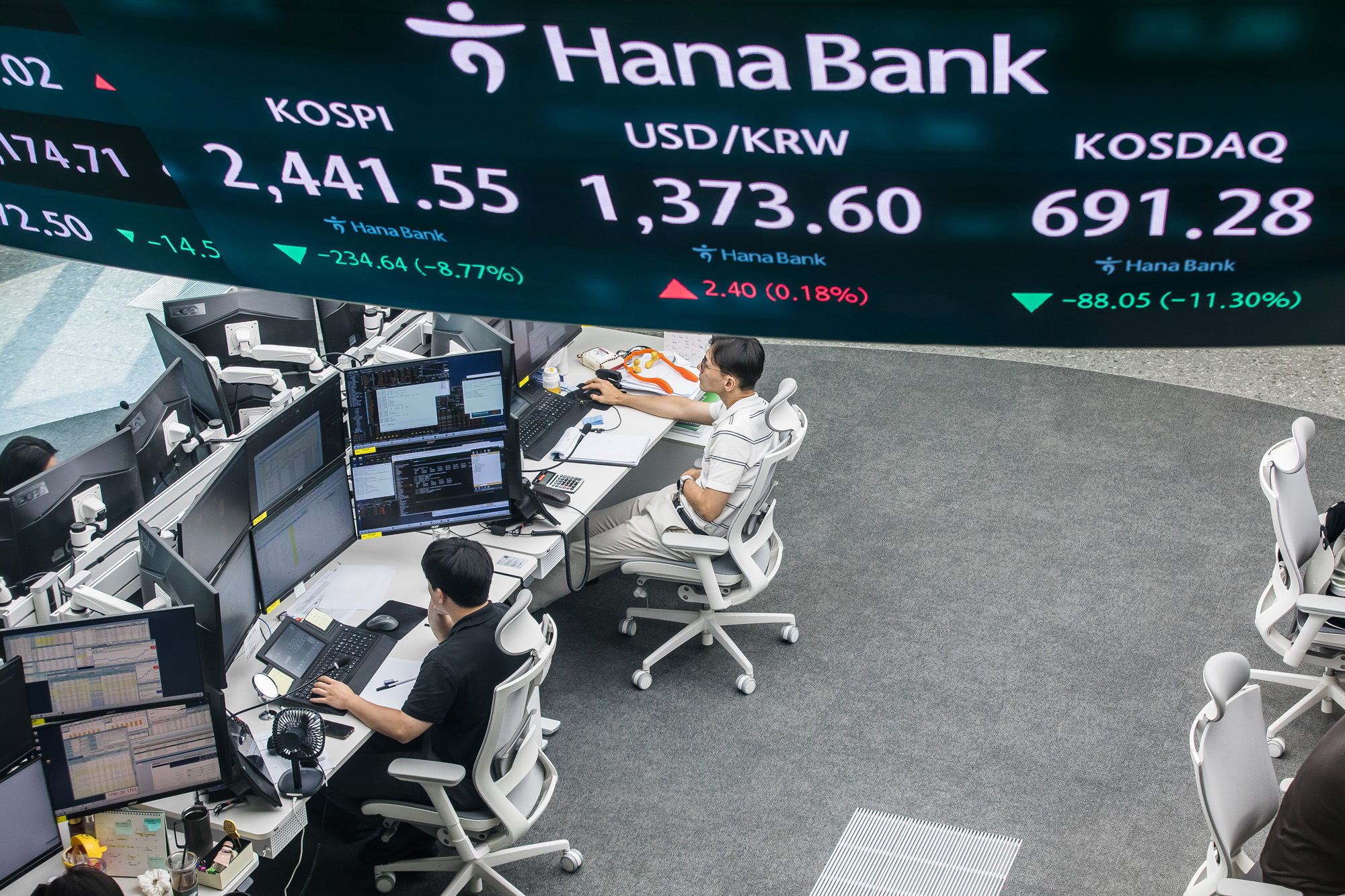 경제;주식;주가;코스피;코스닥;미국발경기침체공포;주가지수;주가급락;사이드카;서킷브레이커;하나은행딜링룸;주가폭락