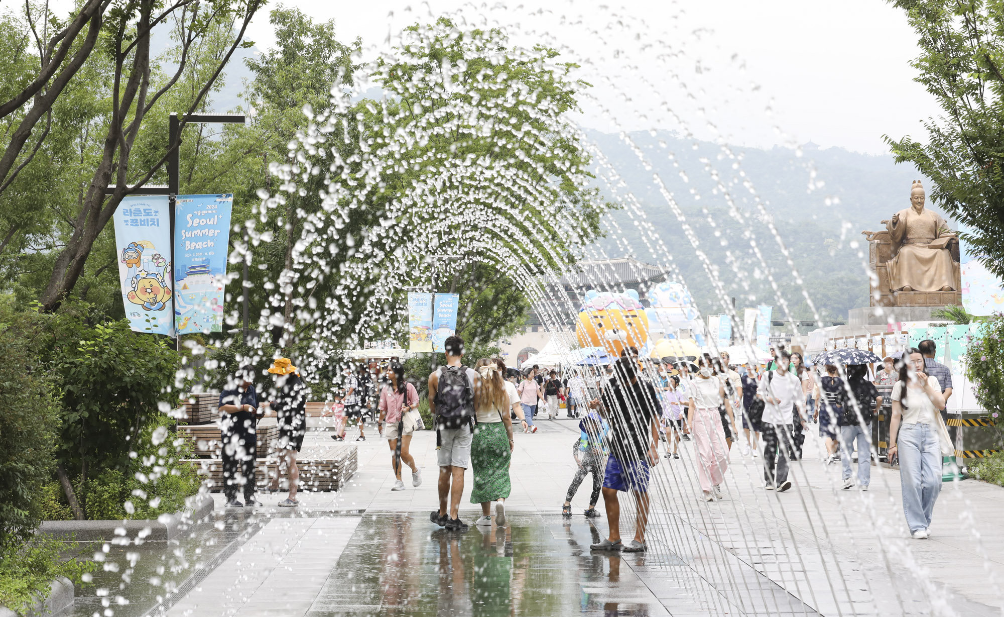 입추;더위;광화문광장