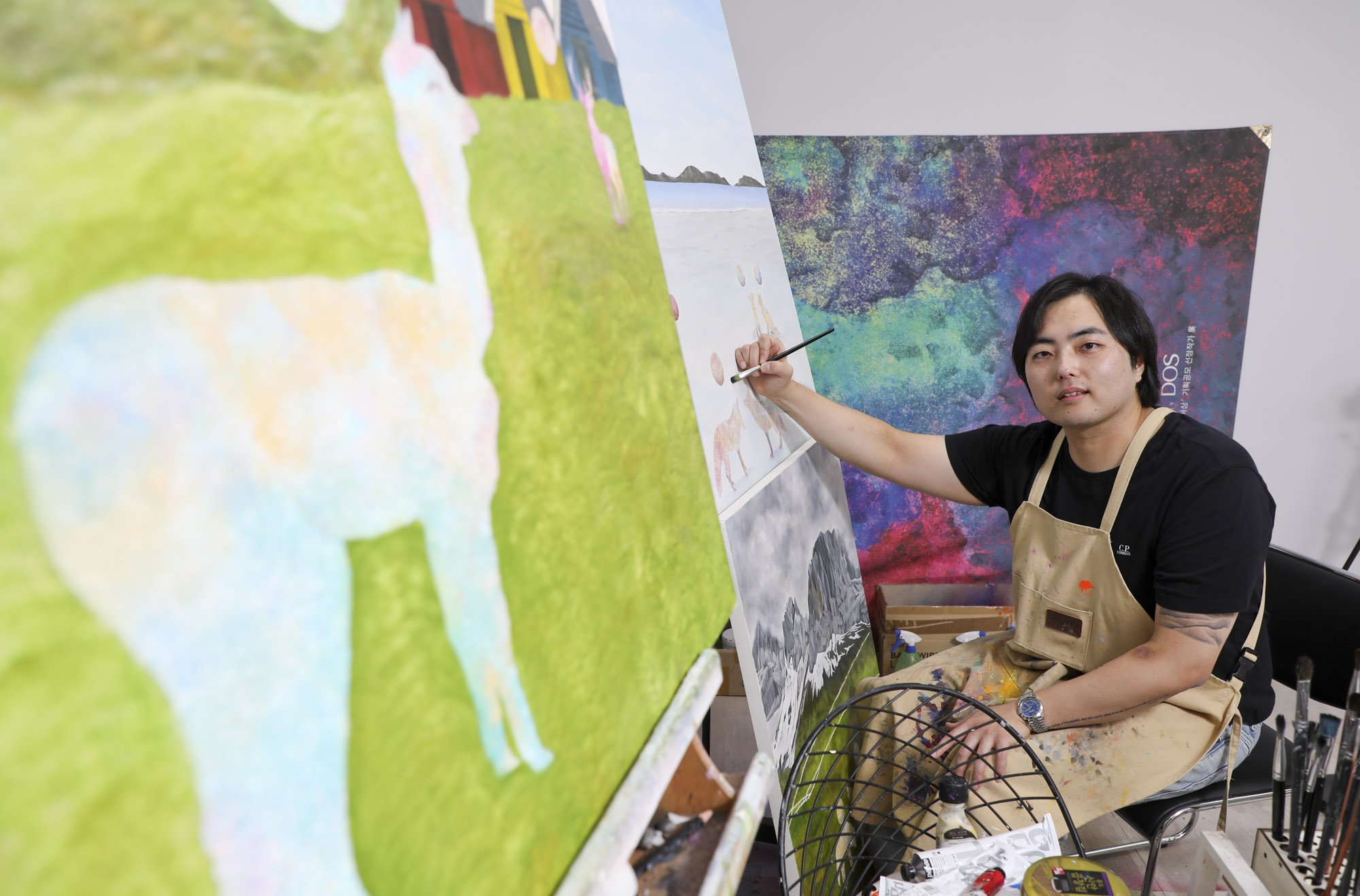 김기섭;김기섭작가;한국미술응원프로젝트;화가의방;그림;아티스트