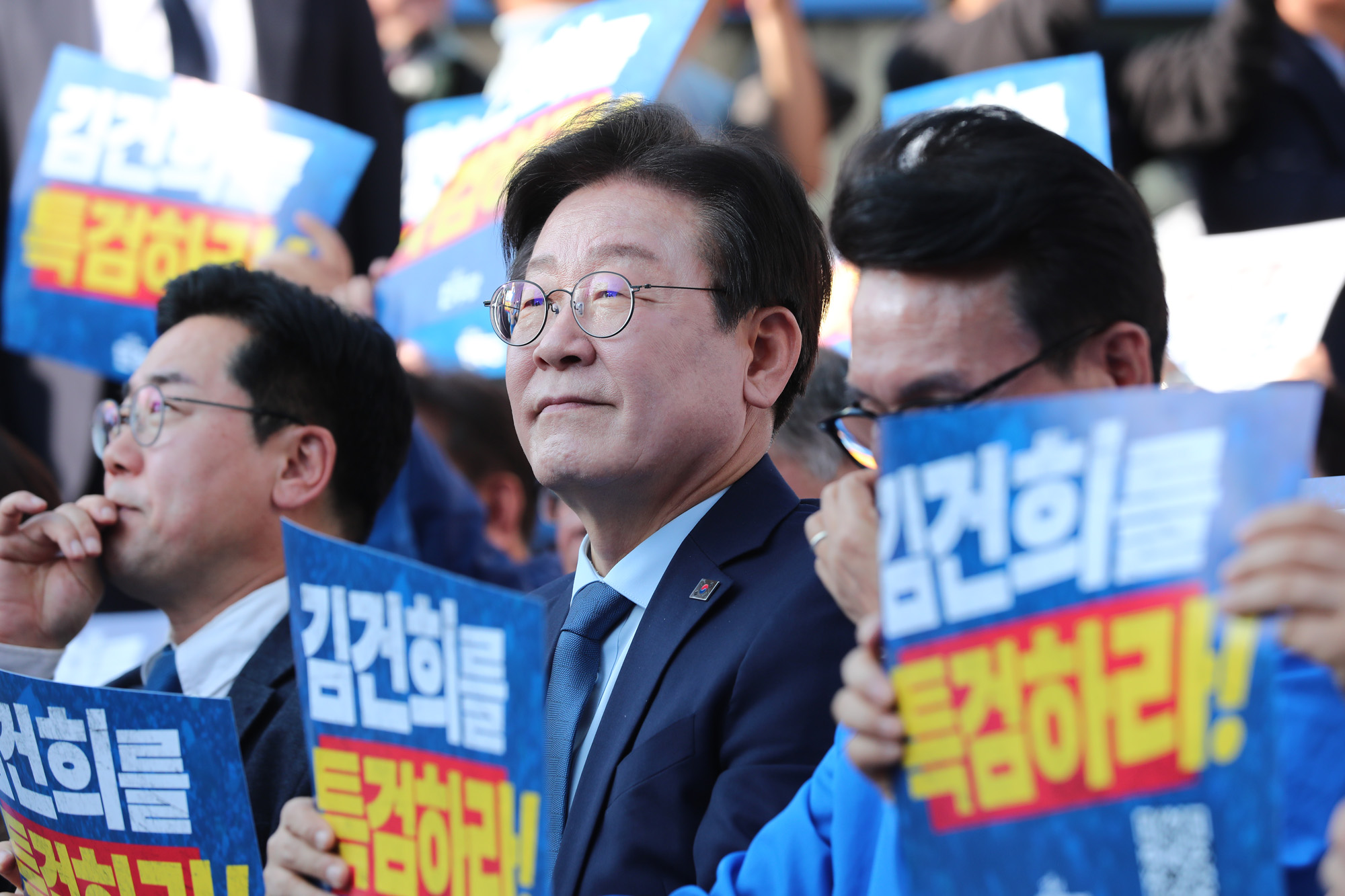 정치;더불어민주당장외투쟁;김건희·윤석열 국정농단 규탄·특검촉구 국민행;이재명;민주당국민행동의날