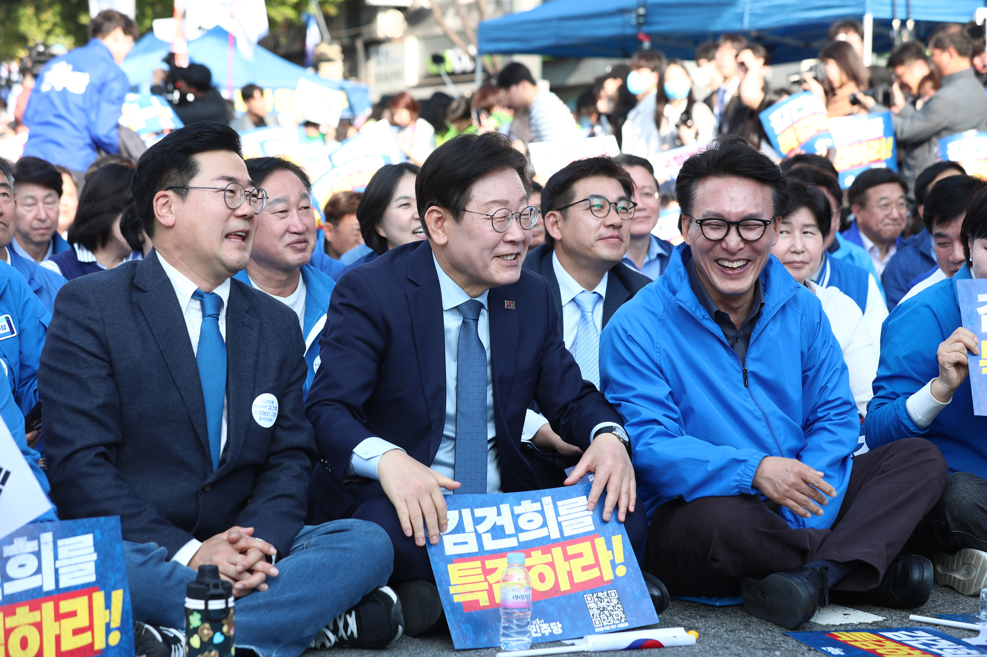정치;더불어민주당장외투쟁;김건희·윤석열 국정농단 규탄·특검촉구 국민행;이재명;민주당국민행동의날