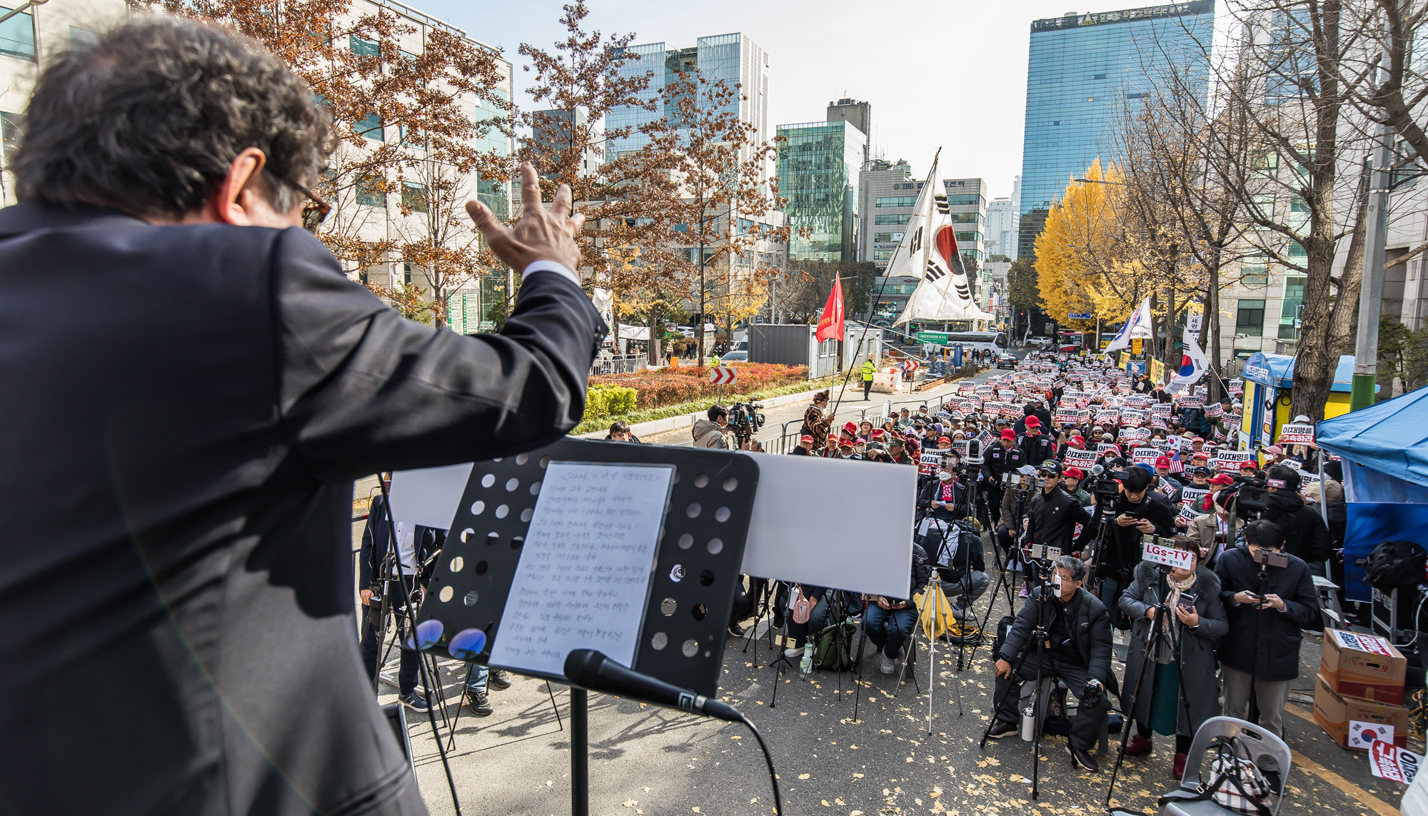 사회;집회;시위;정치;이재명;이재명더불어민주당대표;이재명위증교사혐의1심선고공판;보수단체집회;자유통일당집회;보수단체이재명구속촉구집회