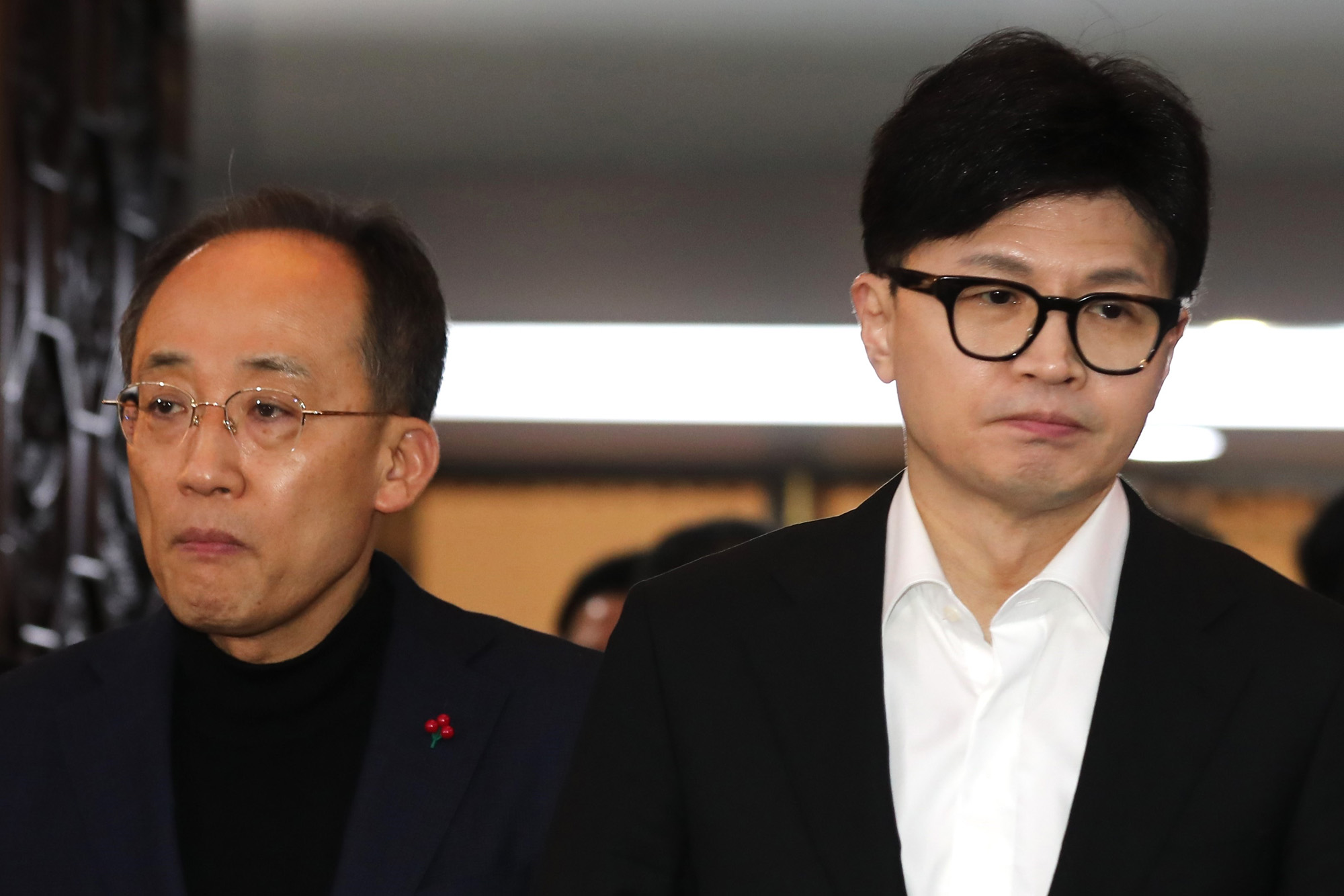 정치;국회;국민의힘 긴급의원총회;한동훈;추경호