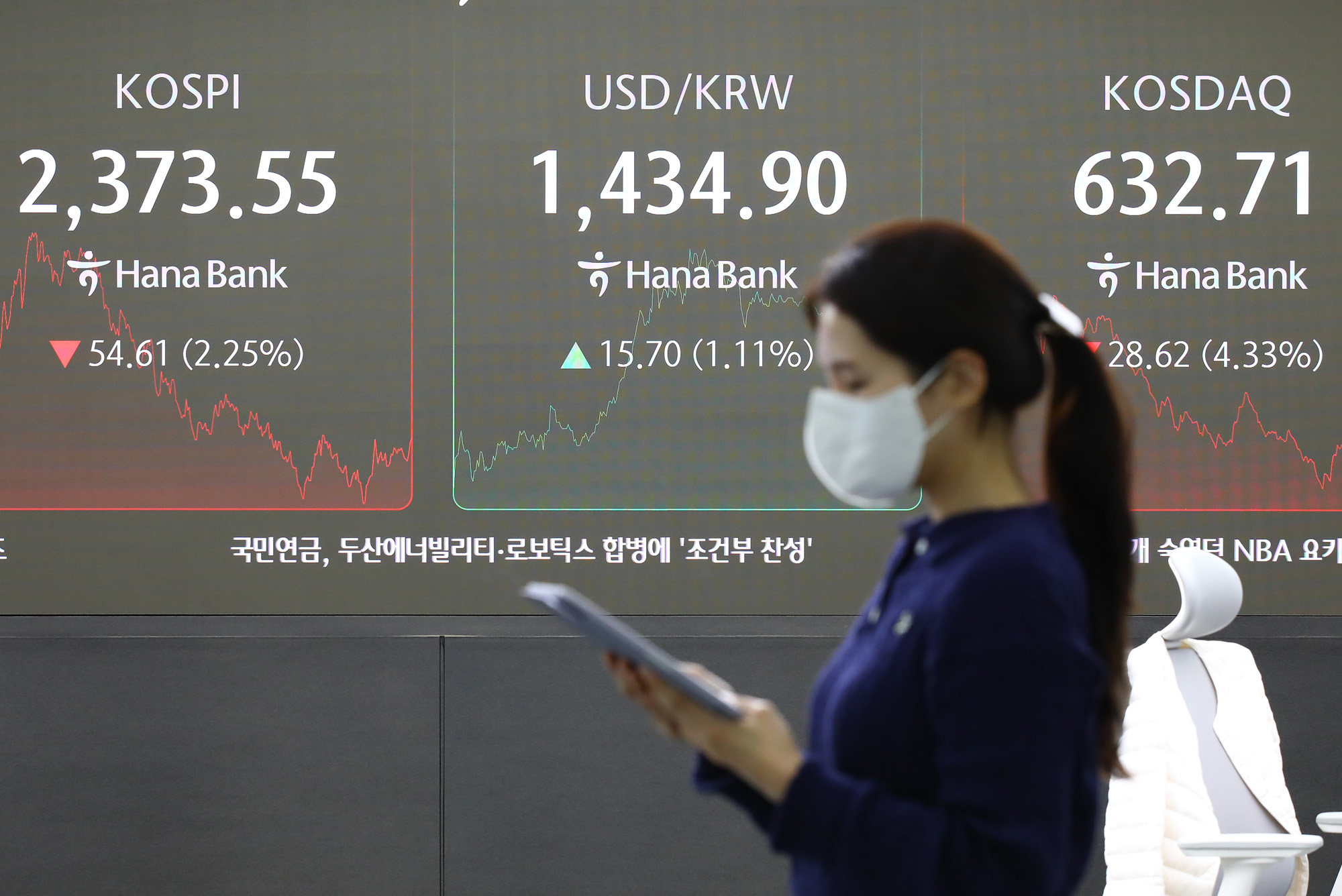 딜링룸 하나은행 주식 주가