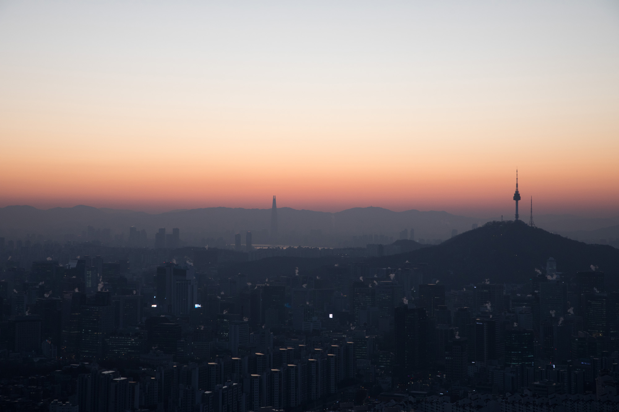 문화;일출;안산;무악동;봉수대;남산타워