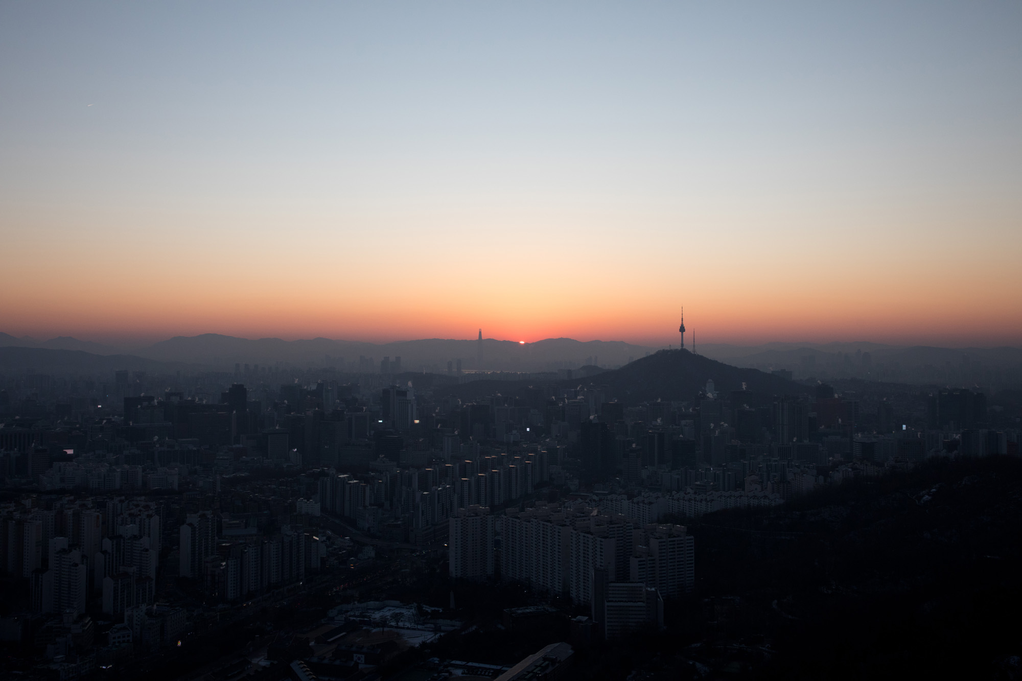 문화;일출;안산;무악동;봉수대;남산타워