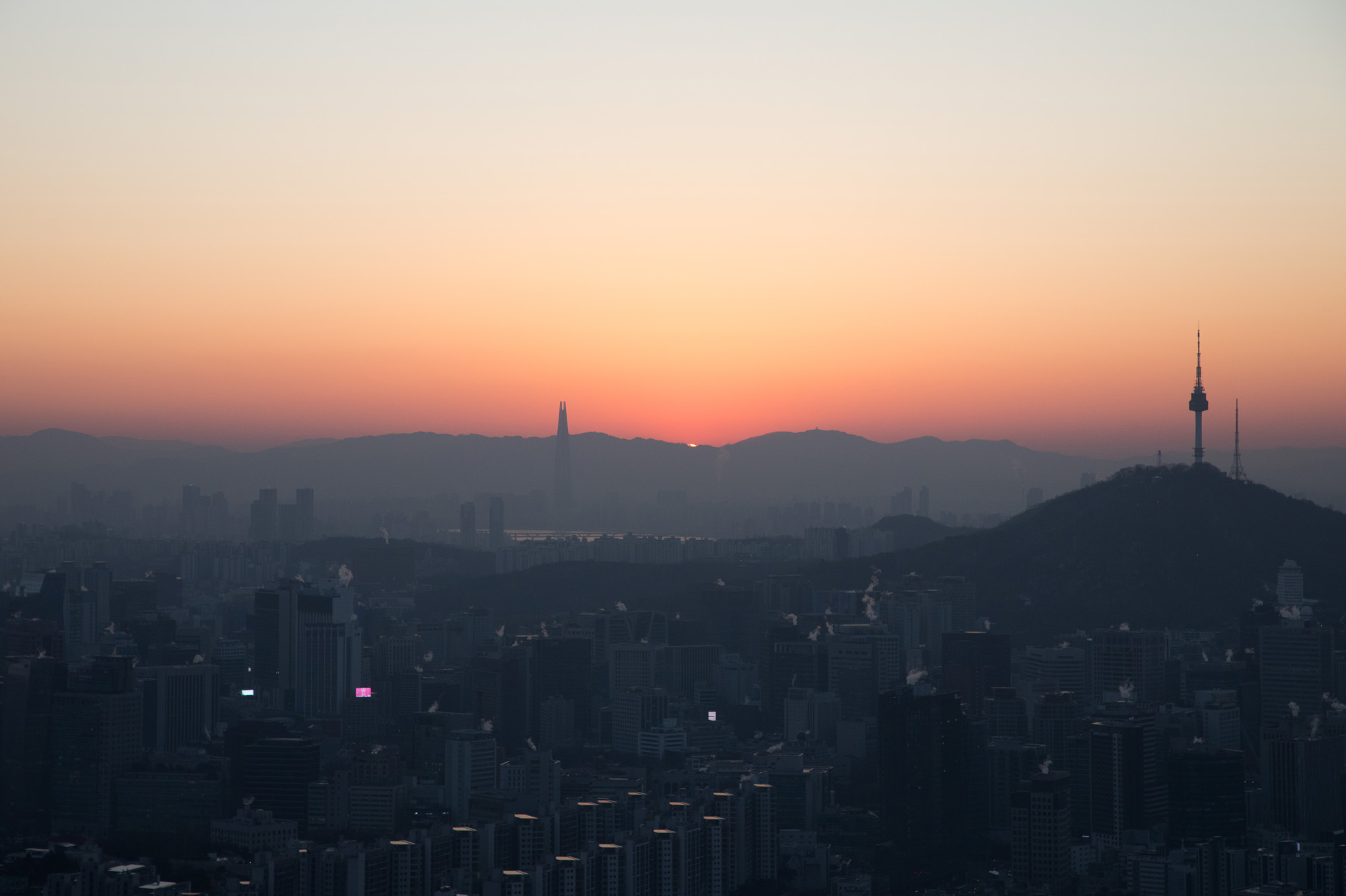 문화;일출;안산;무악동;봉수대;남산타워