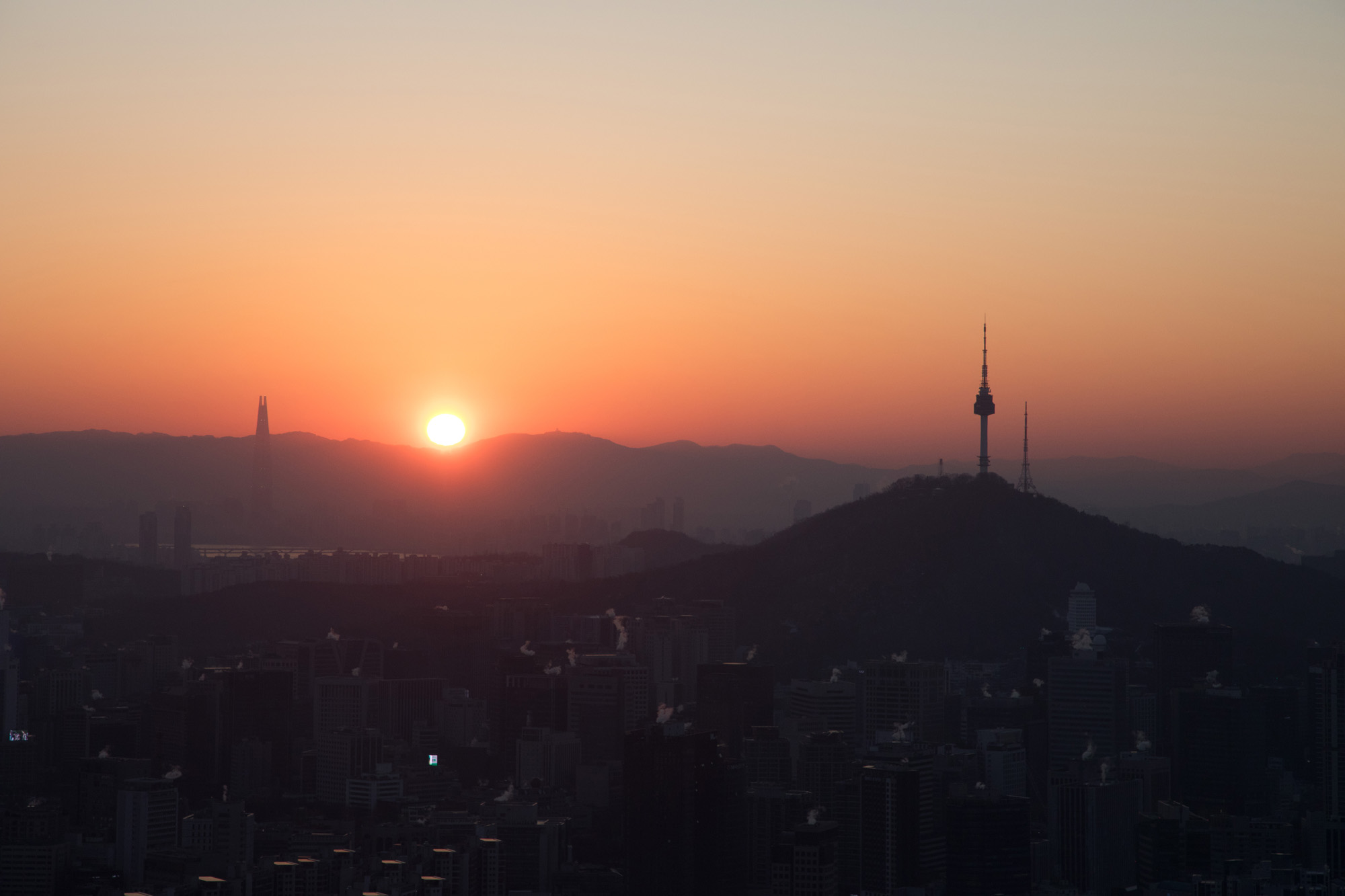 문화;일출;안산;무악동;봉수대;남산타워