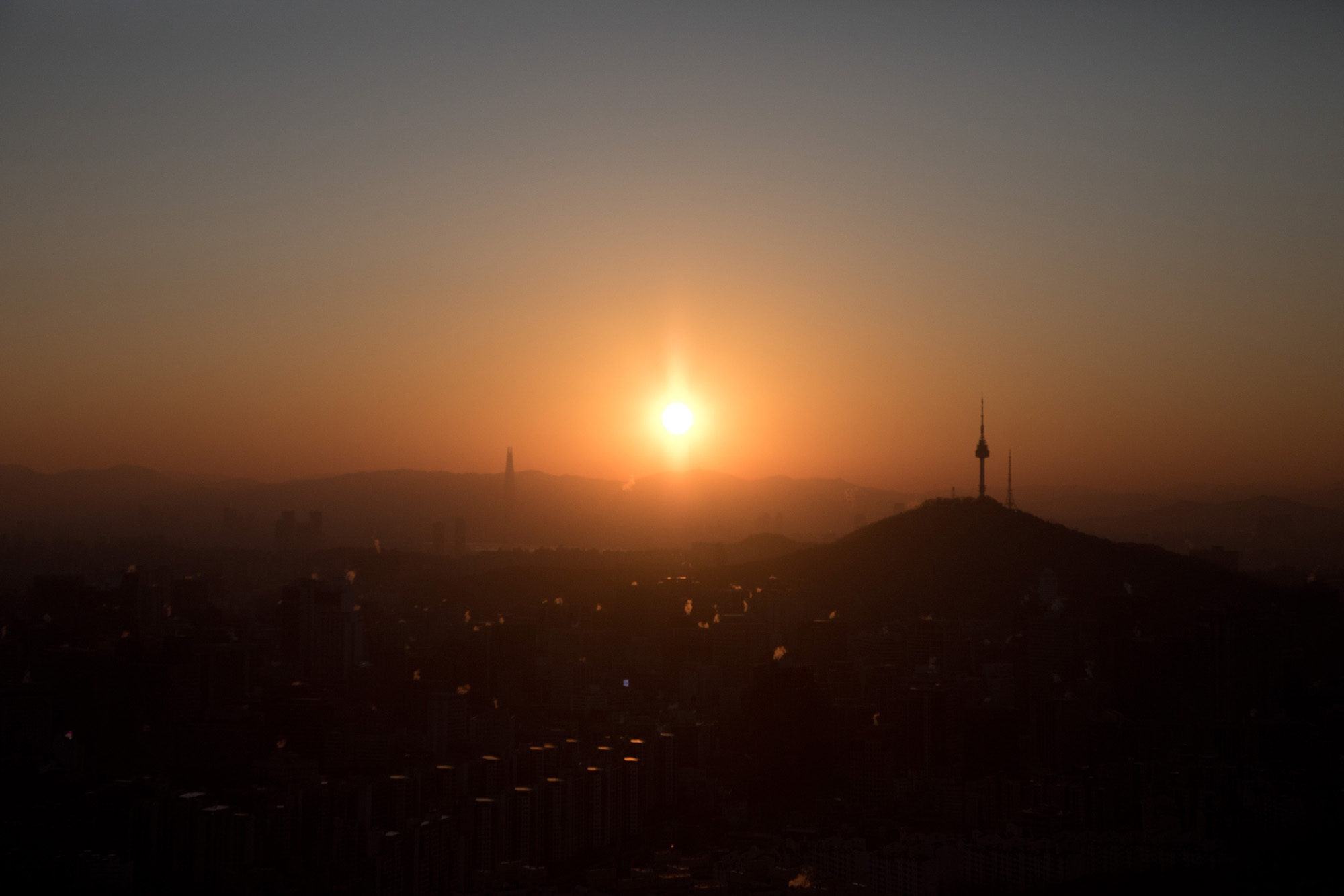 문화;일출;안산;무악동;봉수대;남산타워