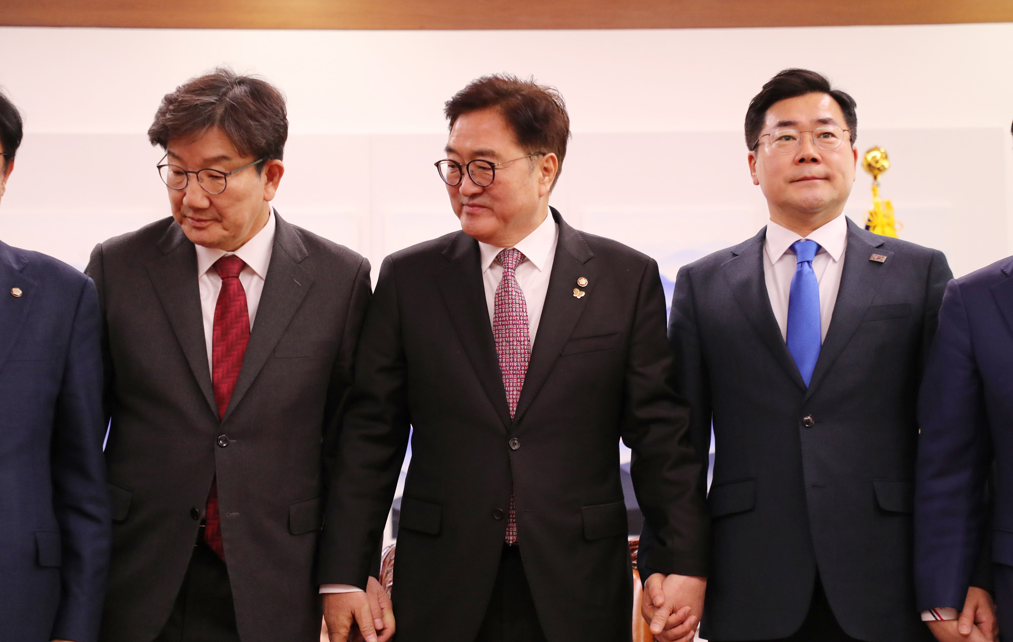 정치;국회;우원식 국회의장;권성동;박찬대;원내대표회동