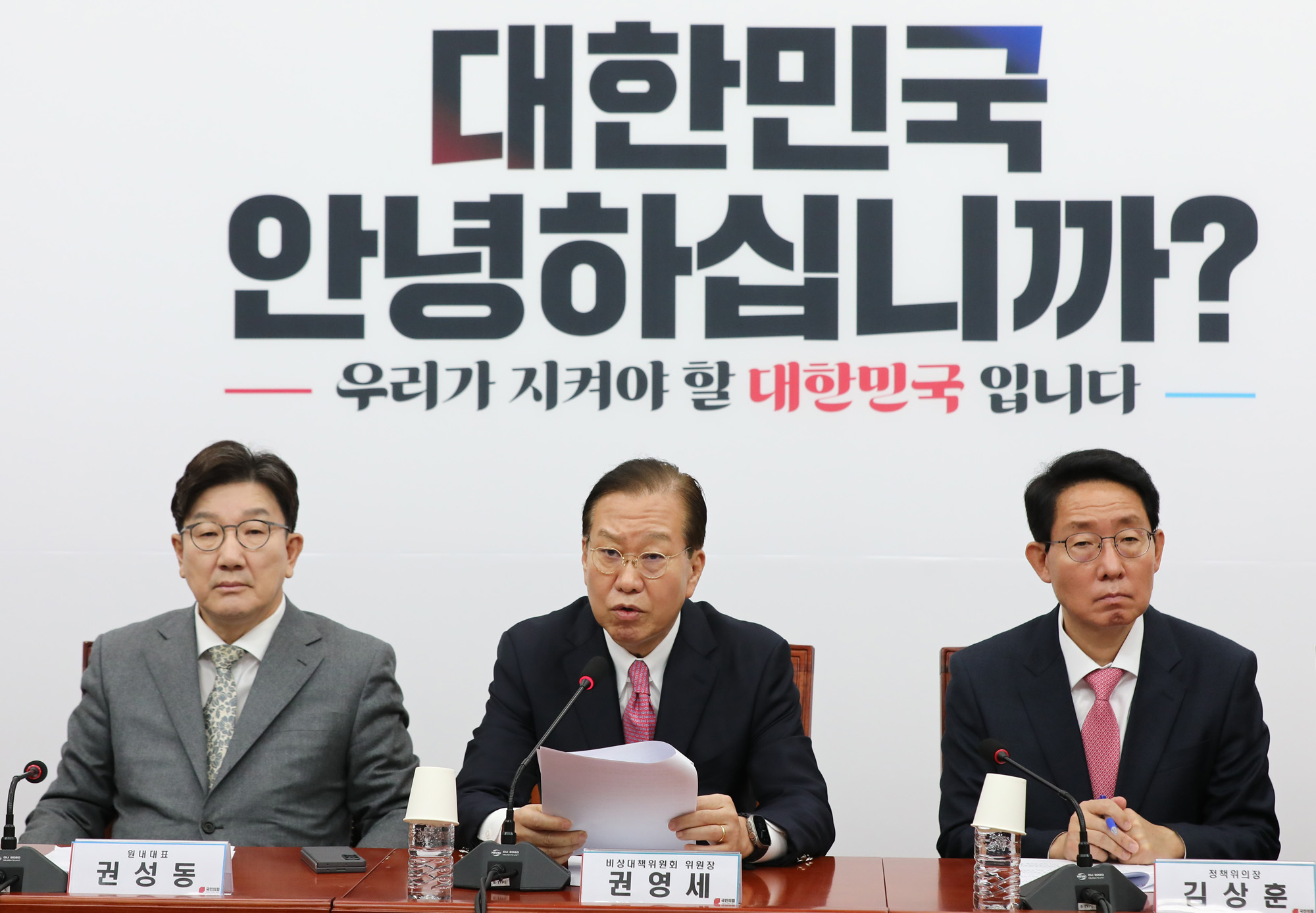 정치;국회;국민의힘 비상대책위원회의;권영세