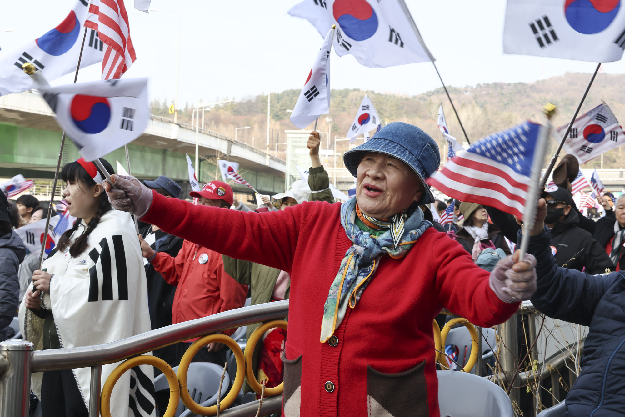 윤석열;윤석열탄핵반대집회;한남동집회;탄핵반대;윤대통령지지자;파면선고