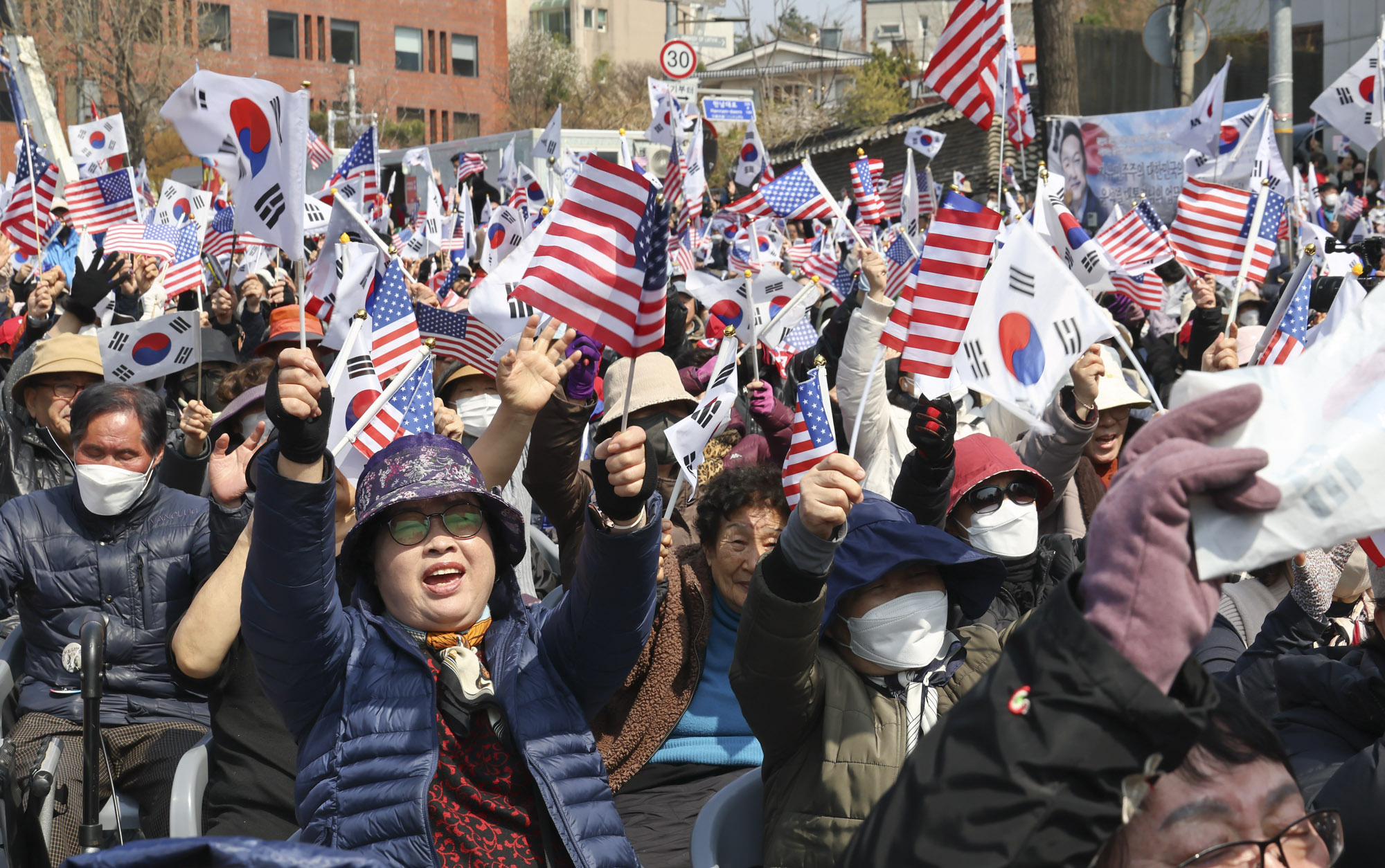 윤석열;윤석열탄핵반대집회;한남동집회;탄핵반대;윤대통령지지자;파면선고