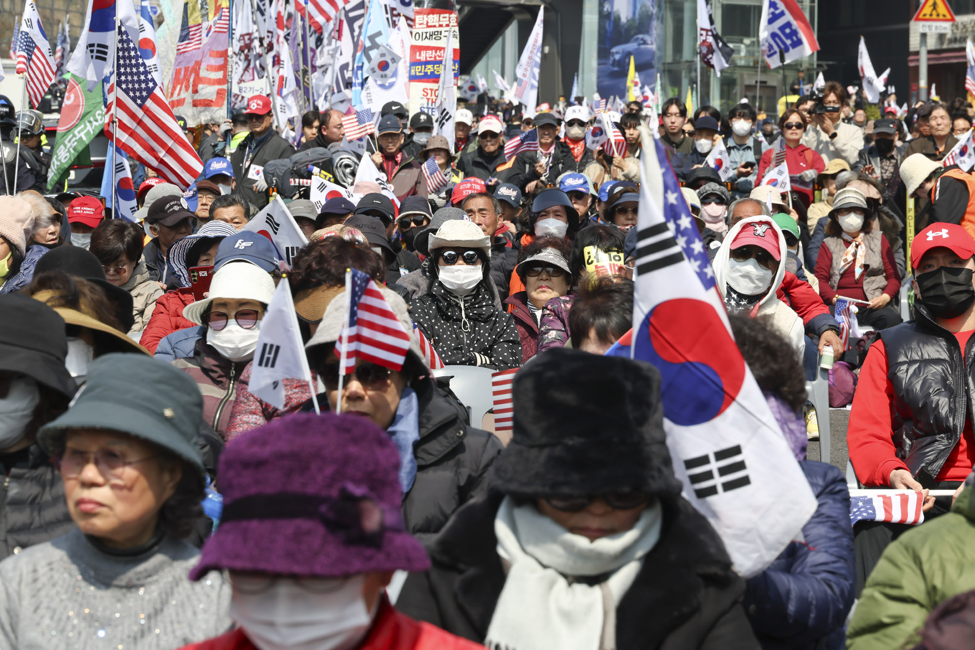 윤석열;윤석열탄핵반대집회;한남동집회;탄핵반대;윤대통령지지자;파면선고