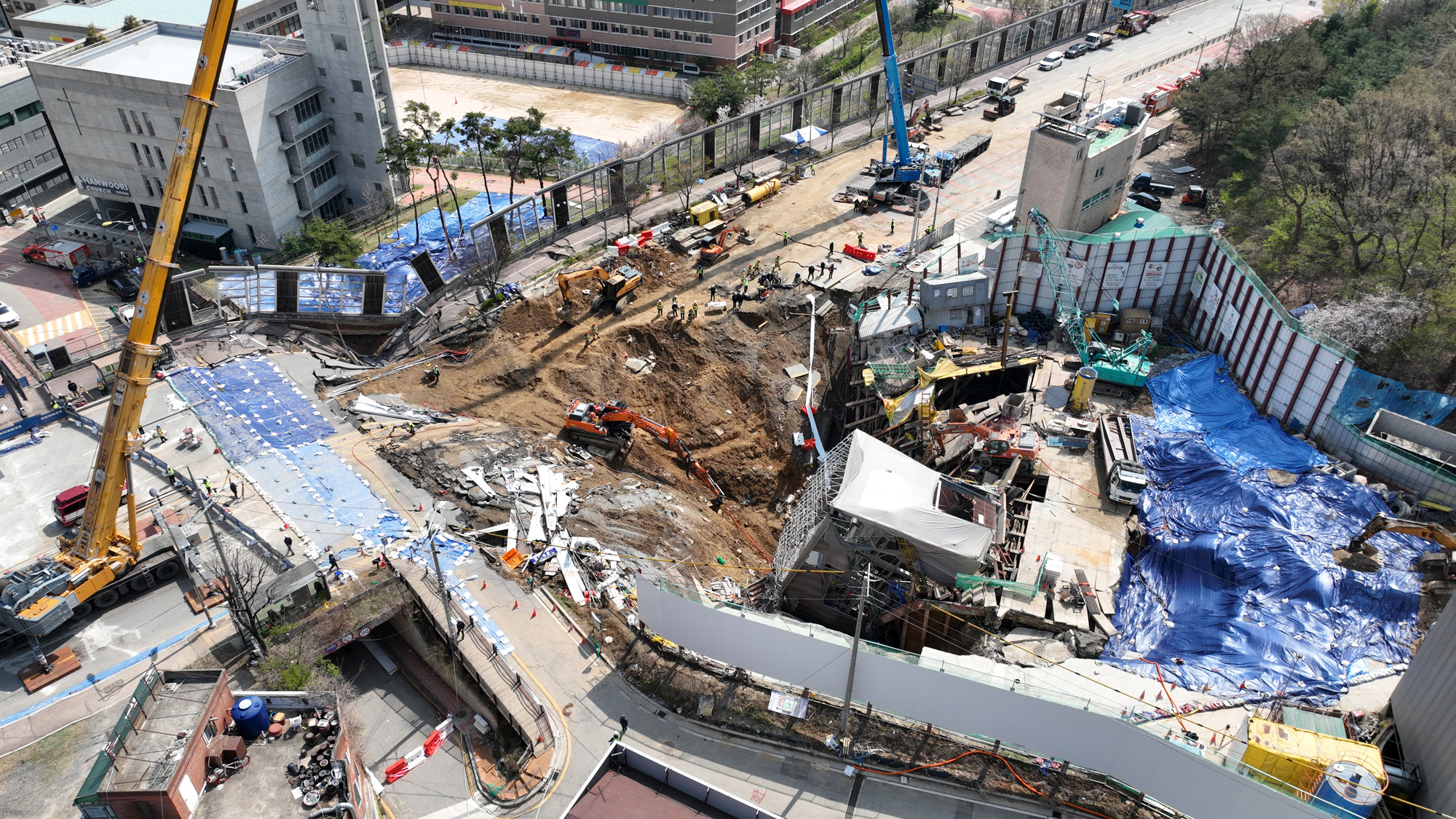 광명 신안산선 붕괴현장