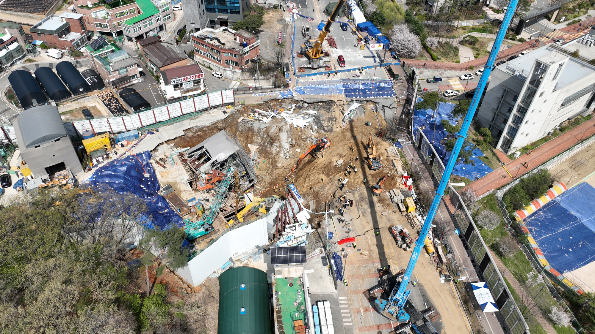 광명 신안산선 붕괴현장