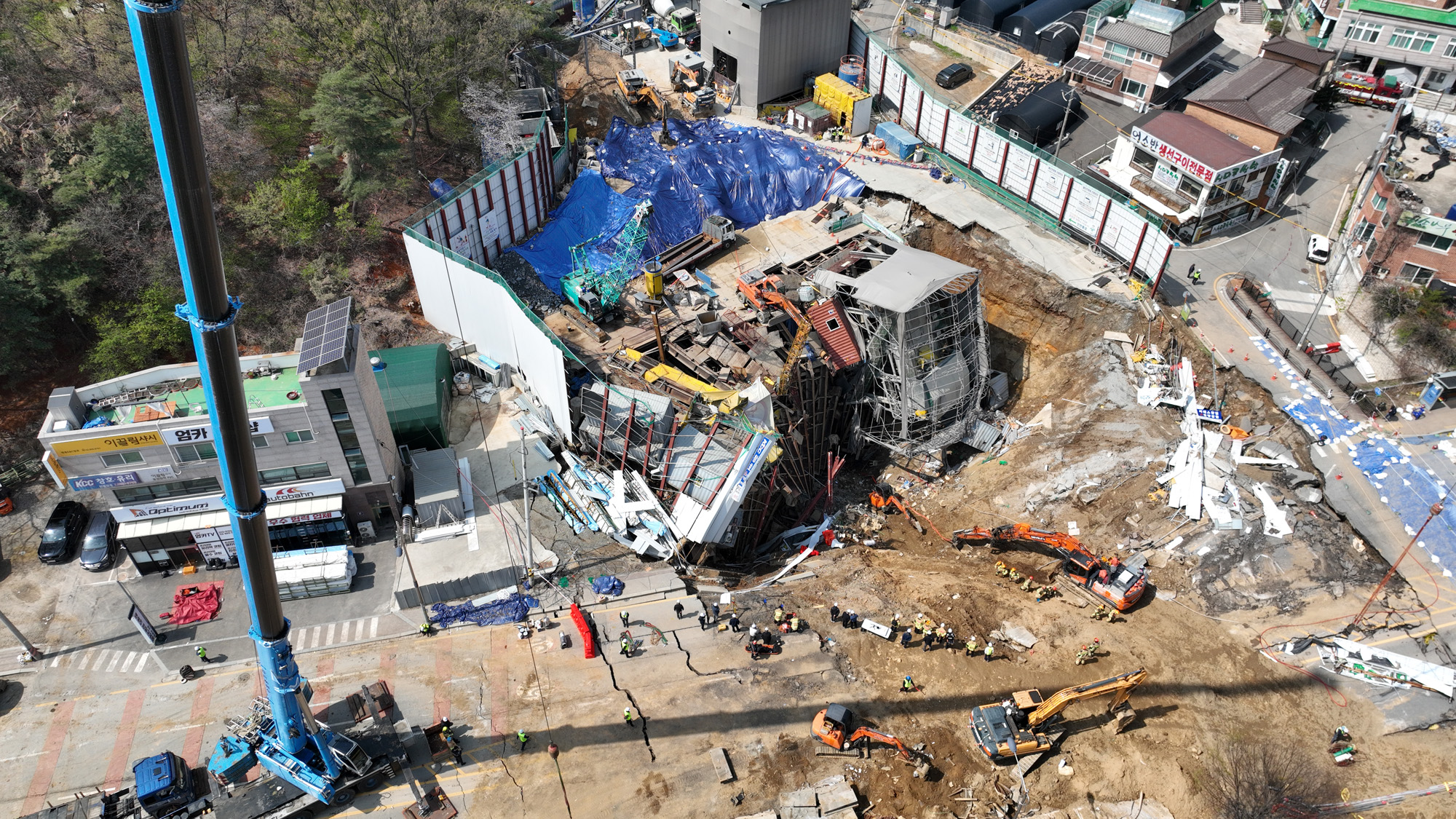 광명 신안산선 붕괴현장