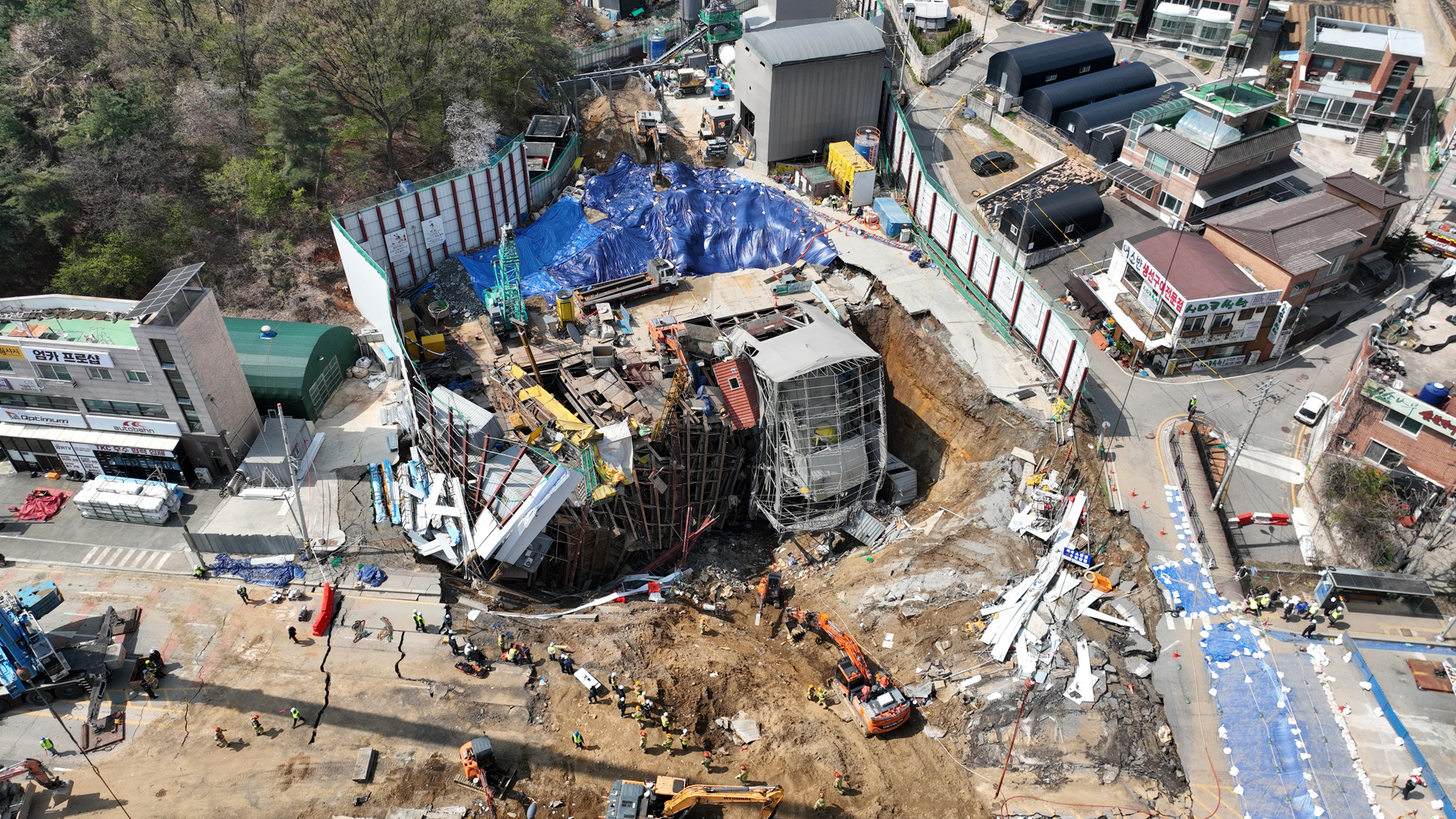 광명 신안산선 붕괴현장