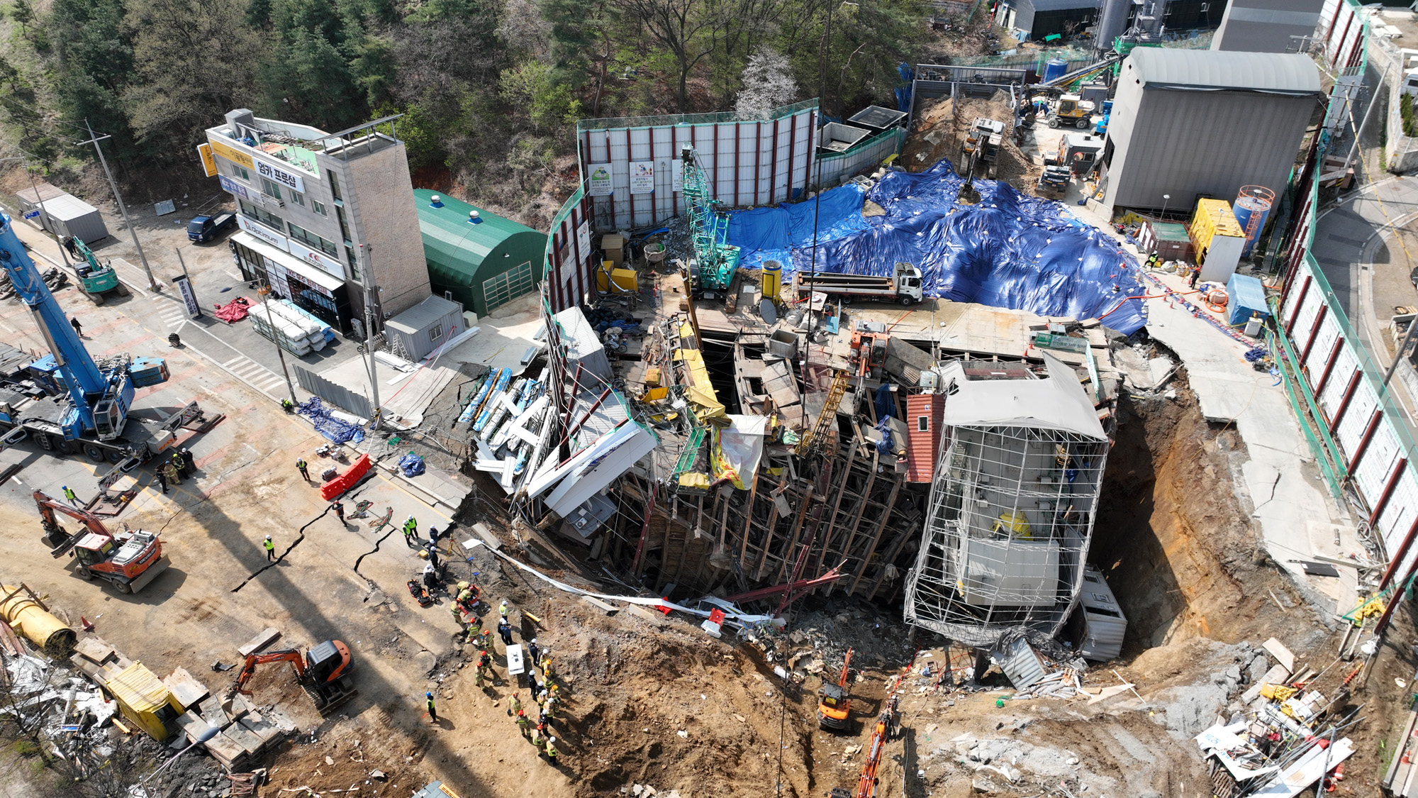 광명 신안산선 붕괴현장