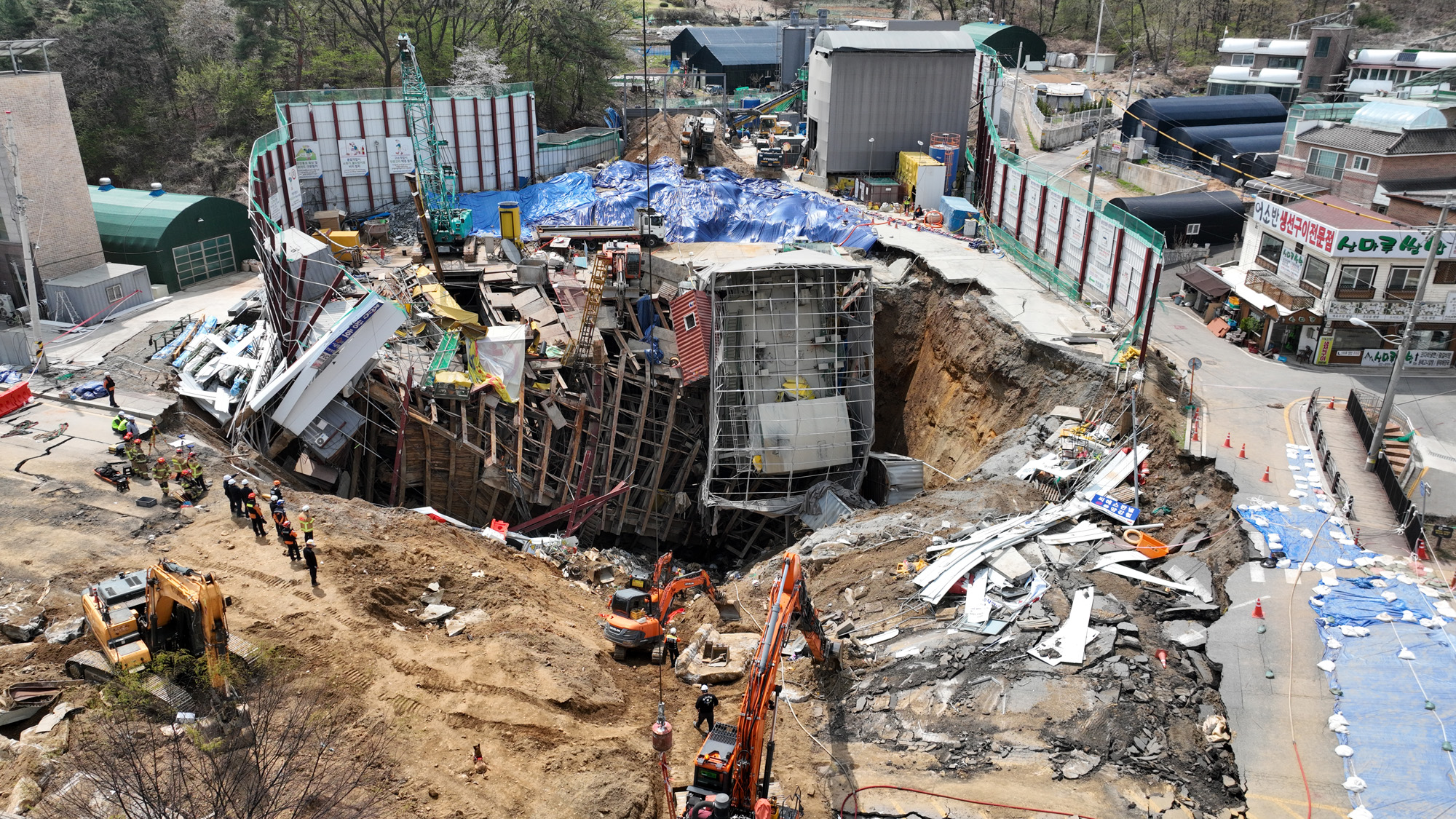 광명 신안산선 붕괴현장