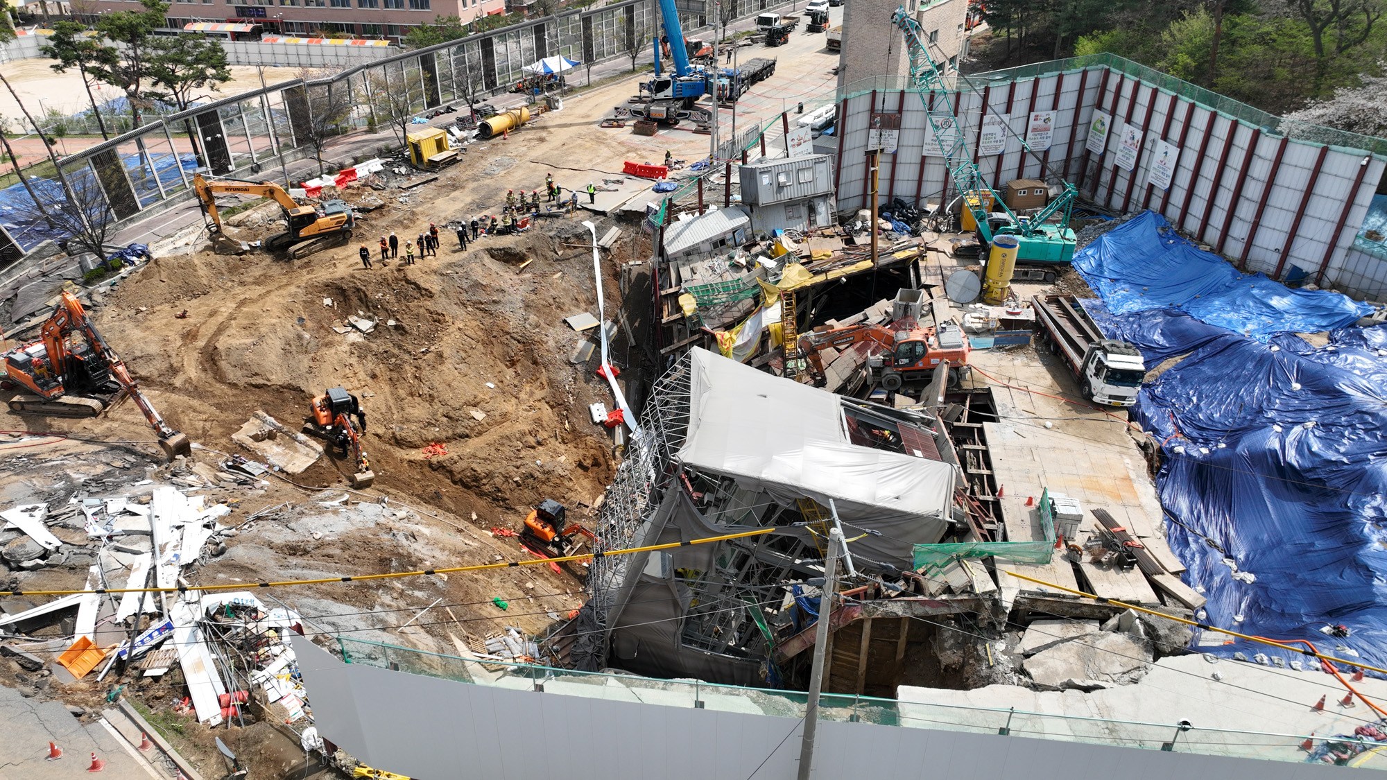 광명 신안산선 붕괴현장