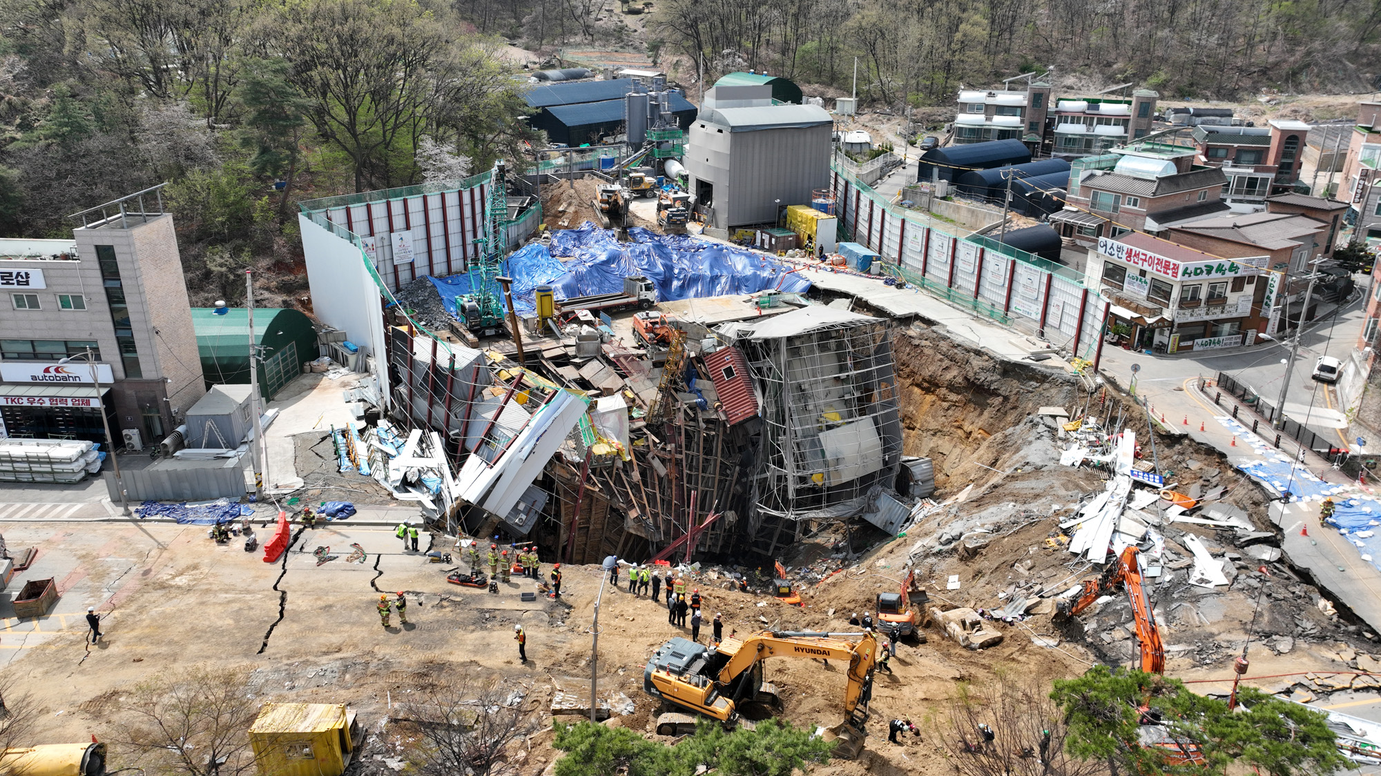 광명 신안산선 붕괴현장