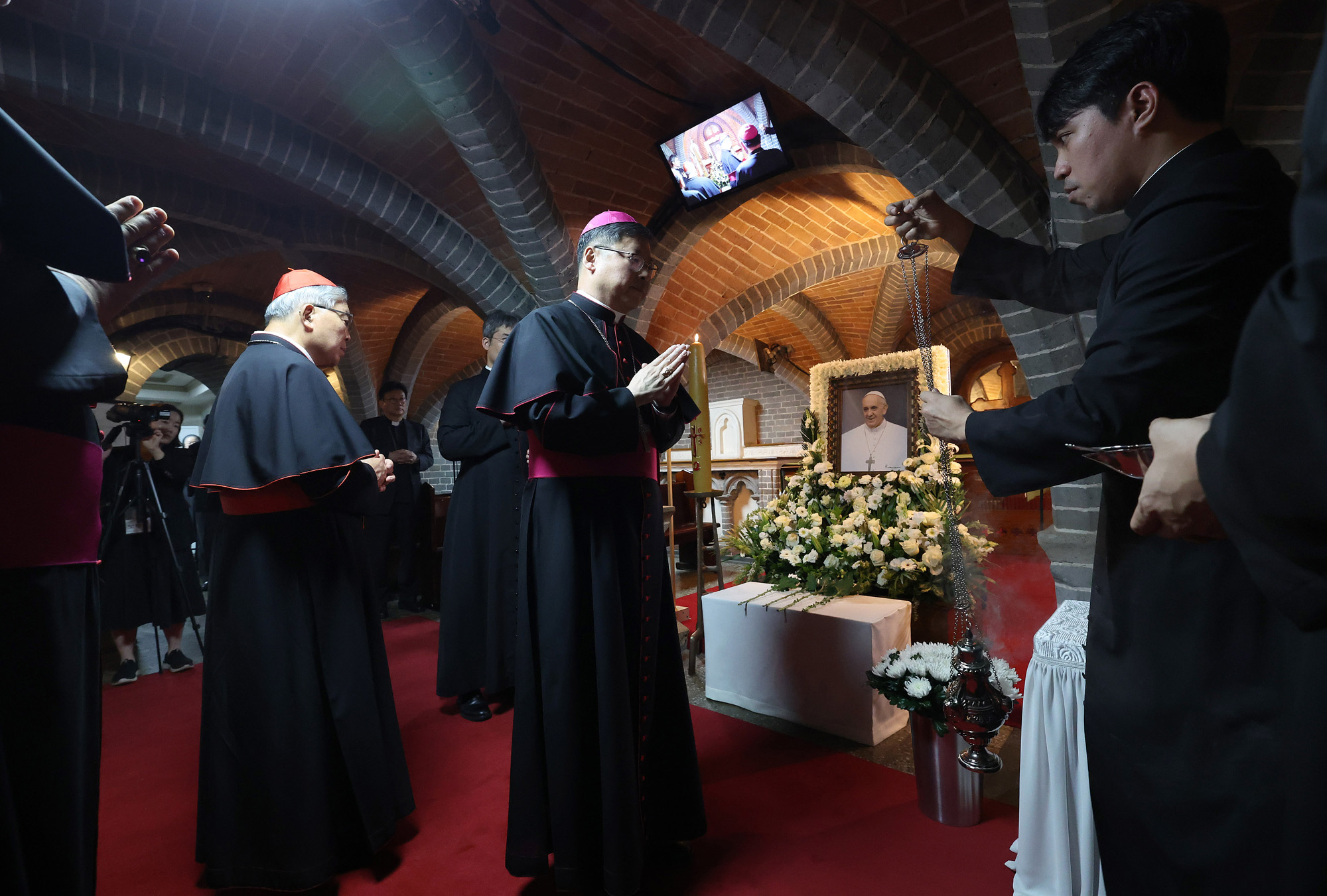 프란치스코 교황 조문 명동성당