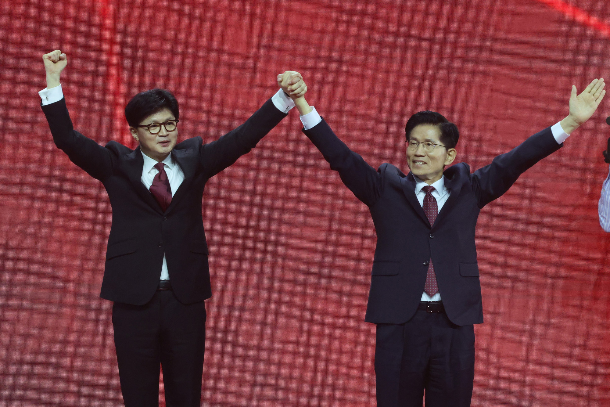 정치;국회;국민의힘5차전당대회;국민의힘최종대선후보;국힘대선후보;한동훈;김문수