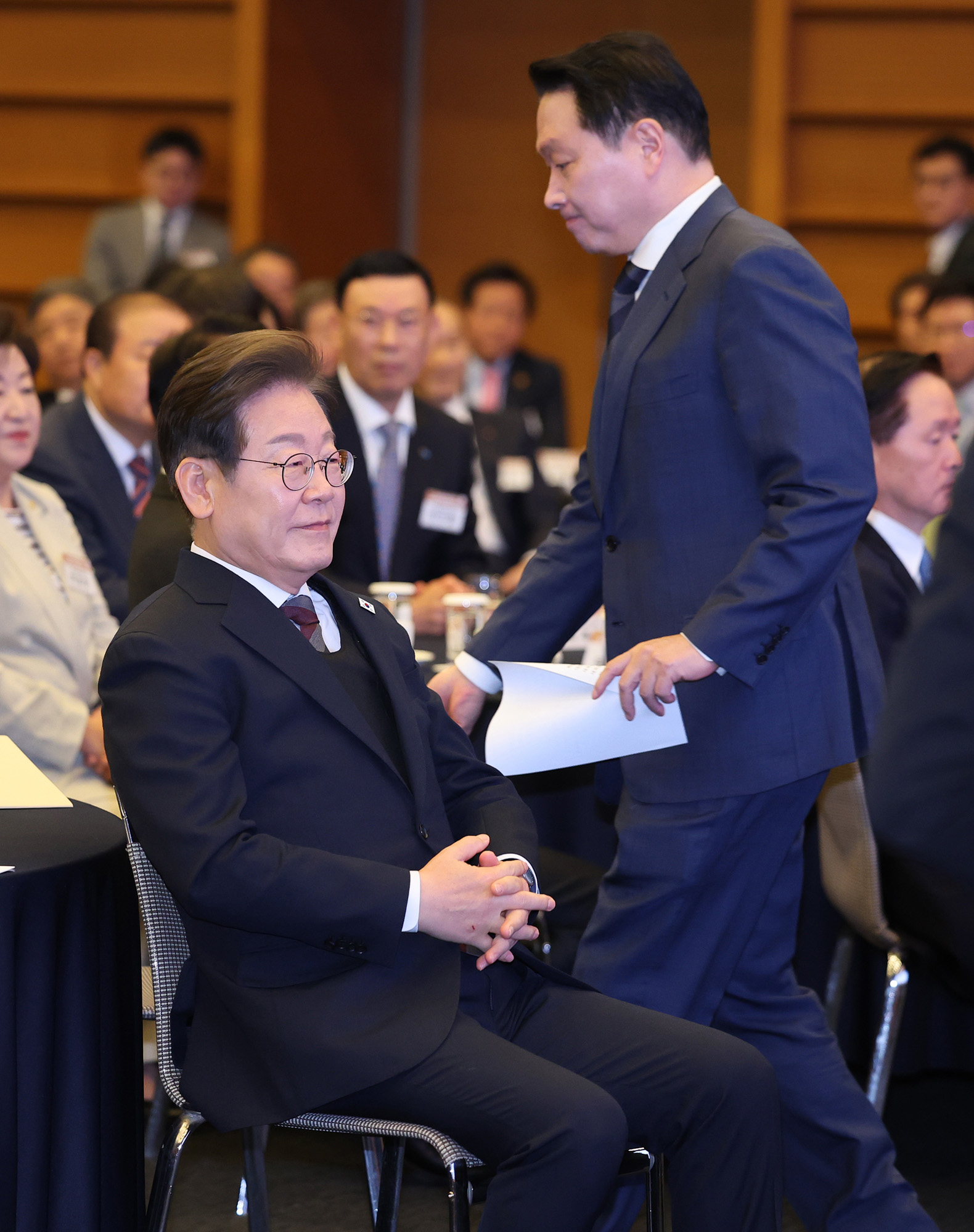 정치;국회;이재명;대선후보초청경제5단체간담회;최태원