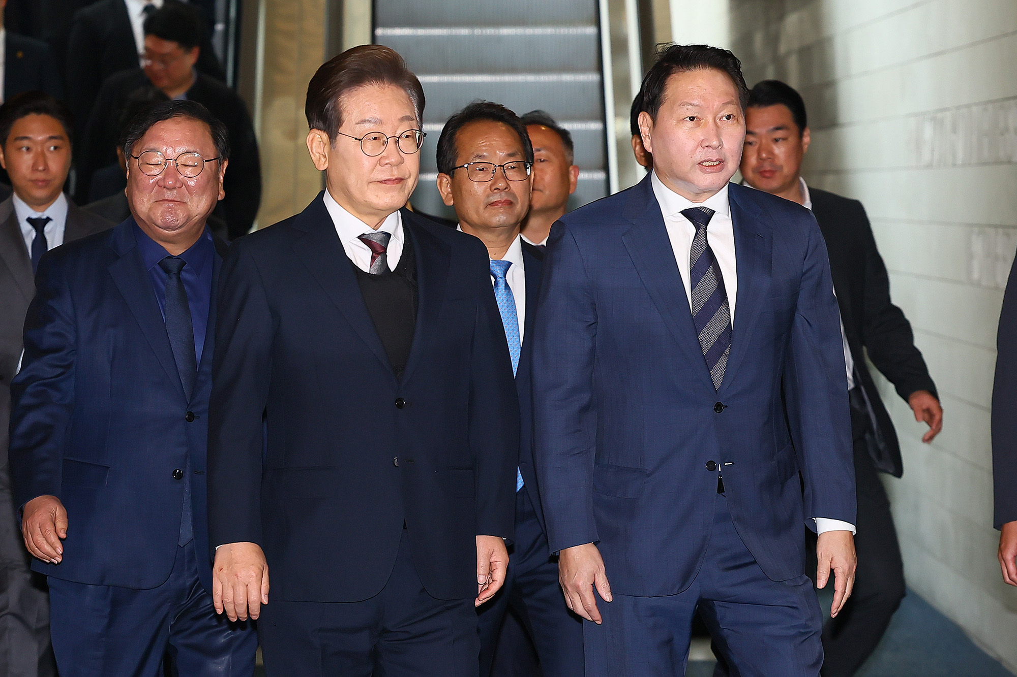 정치;국회;이재명;대선후보초청경제5단체간담회;최태원