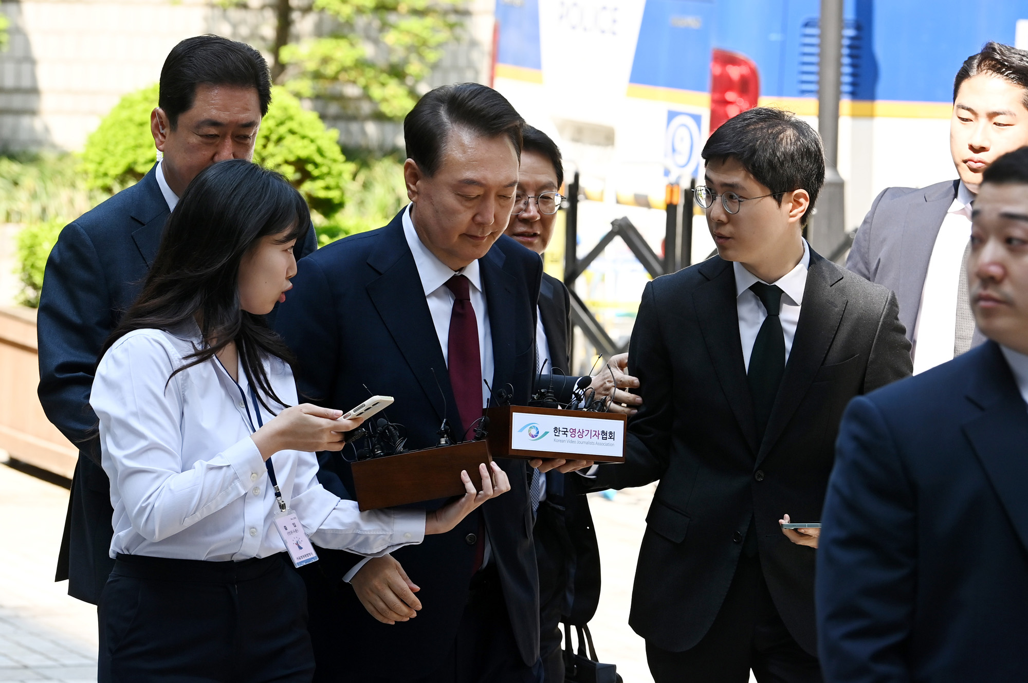윤석열;중앙지법 출석