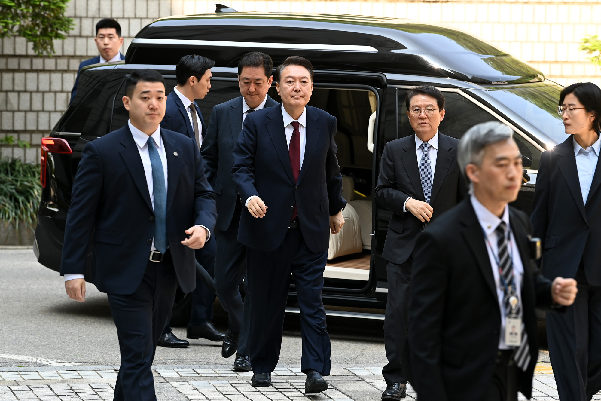 윤석열;중앙지법 출석