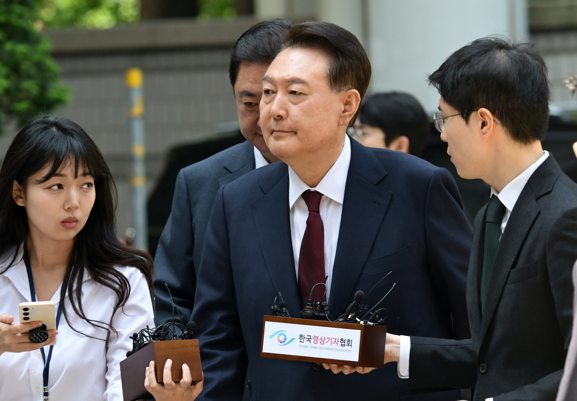 윤석열;중앙지법 출석